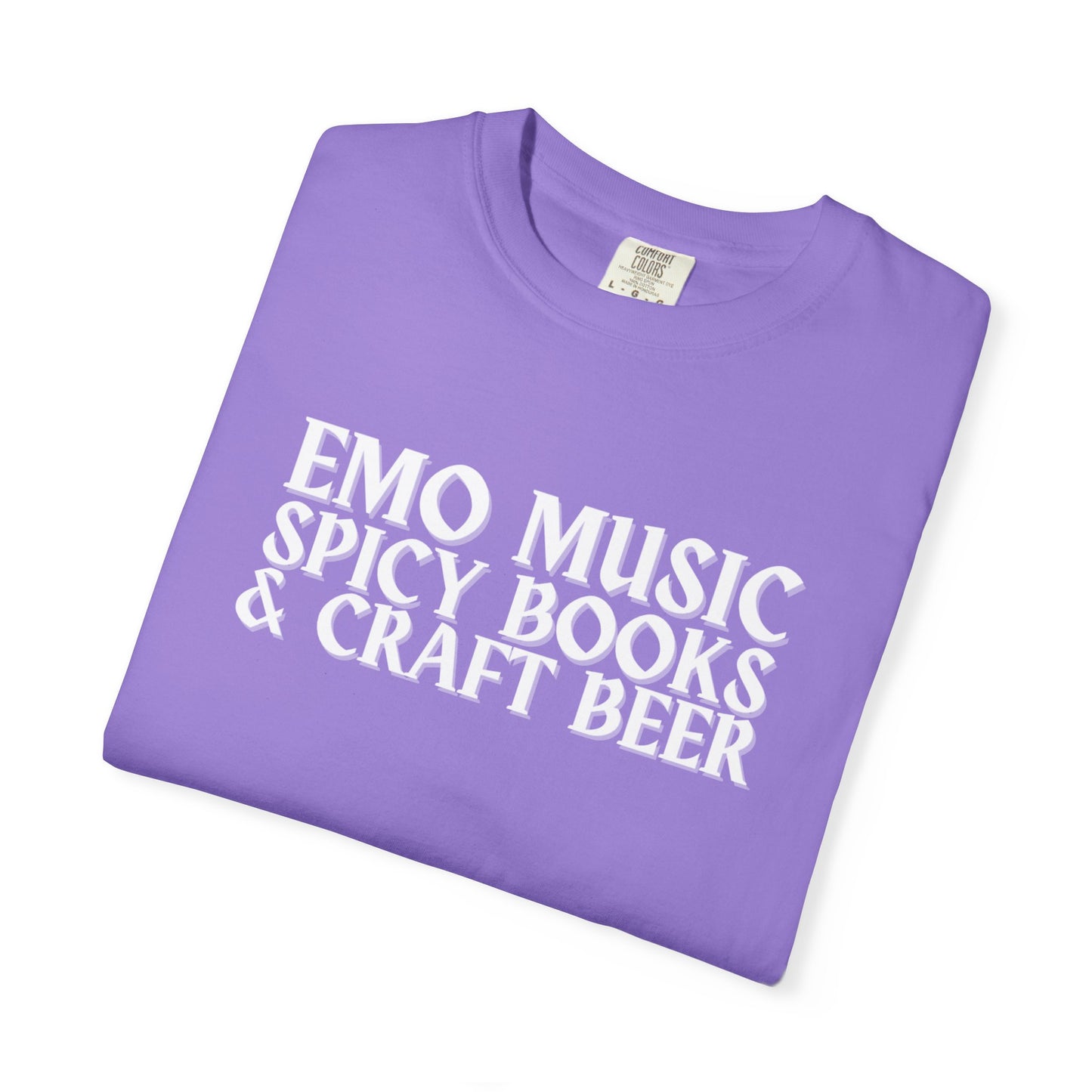 Emo Music, Spicy Books & Craft Beer Tee