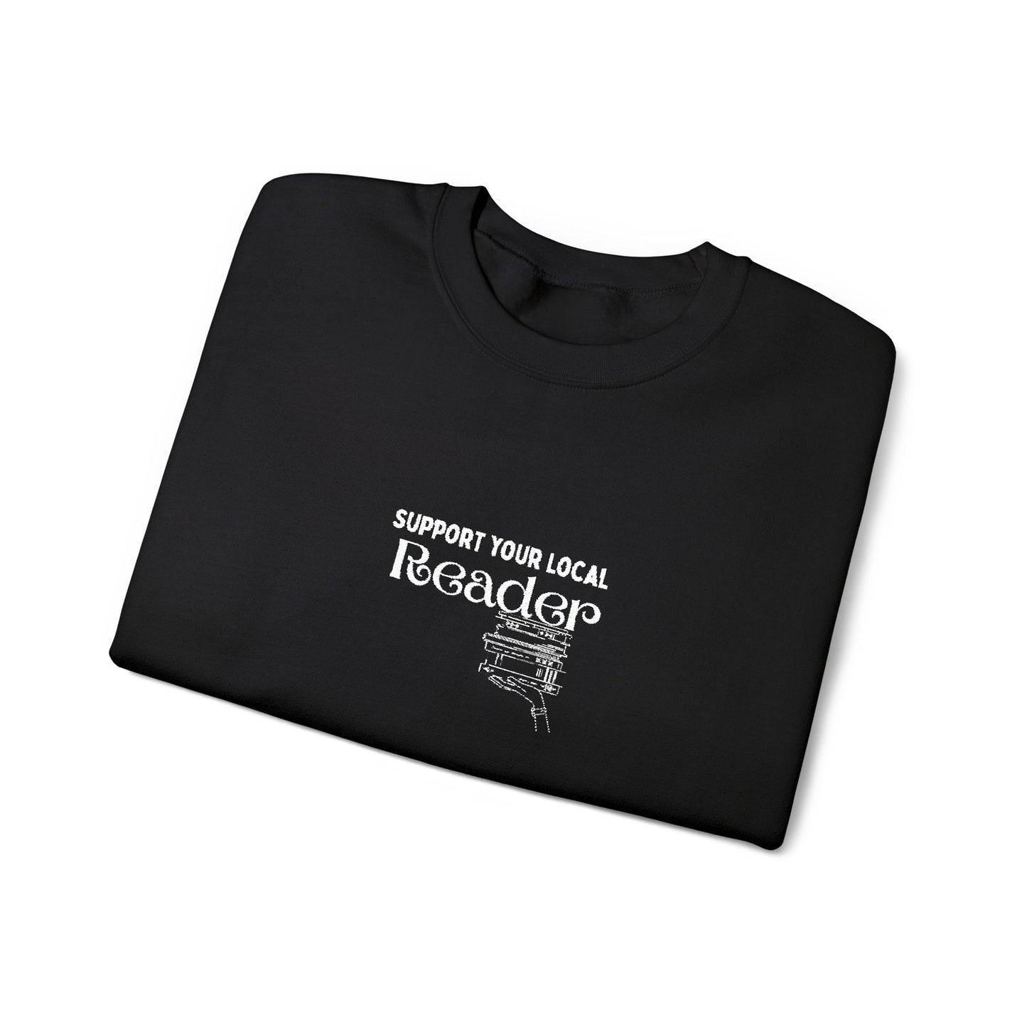 Support Your Local Reader Embroidered Crew