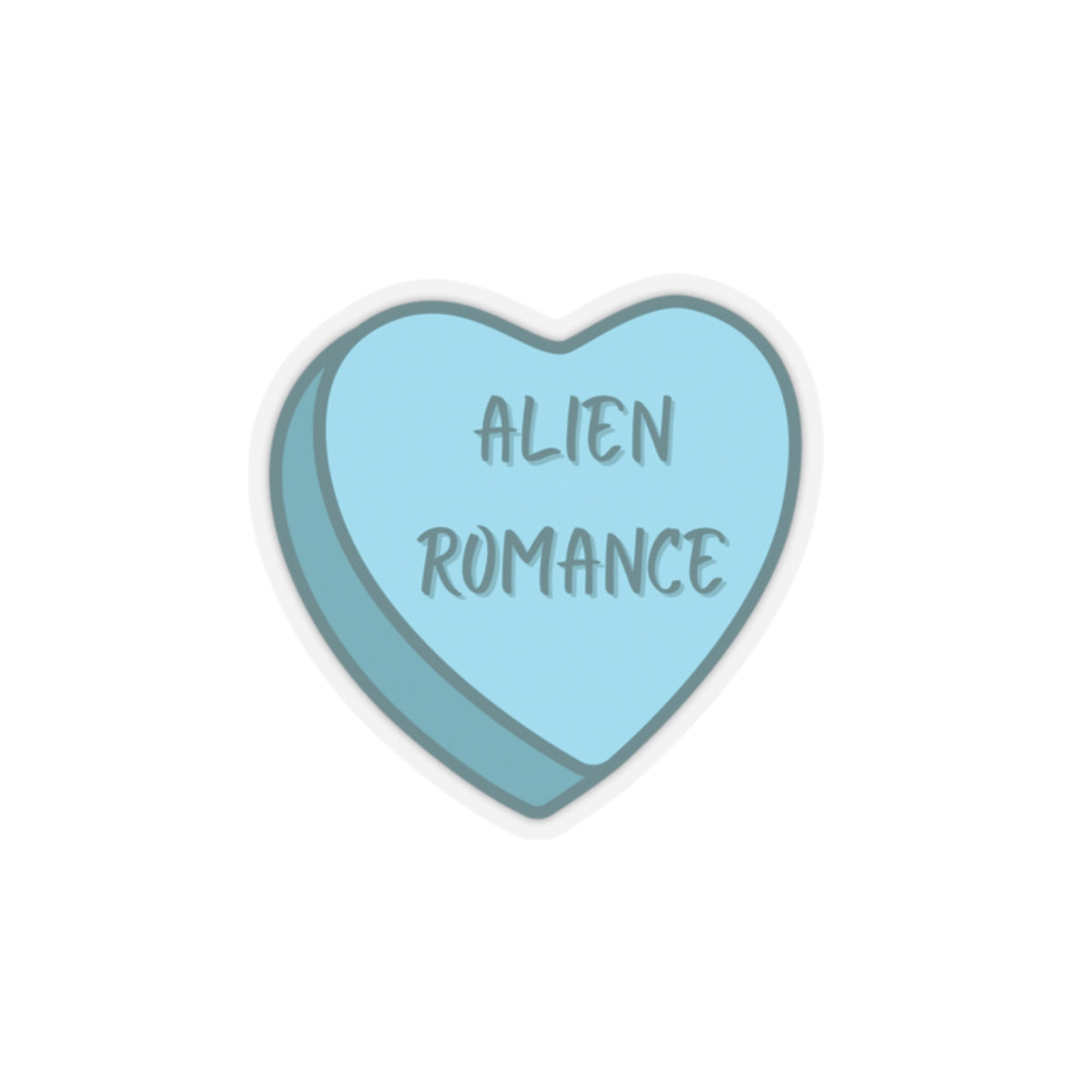 Alien Romance Heart Sticker