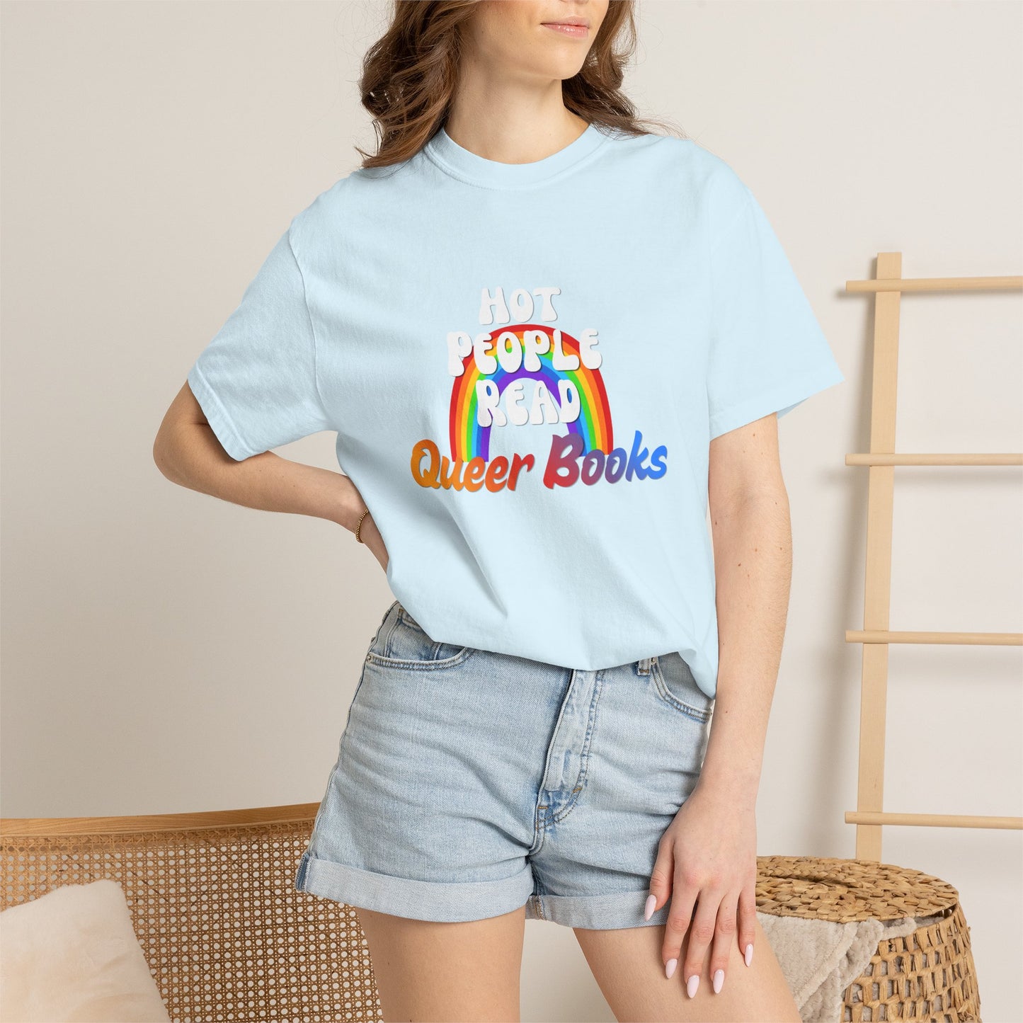 Read Queer Books Yellow to Blue Tee