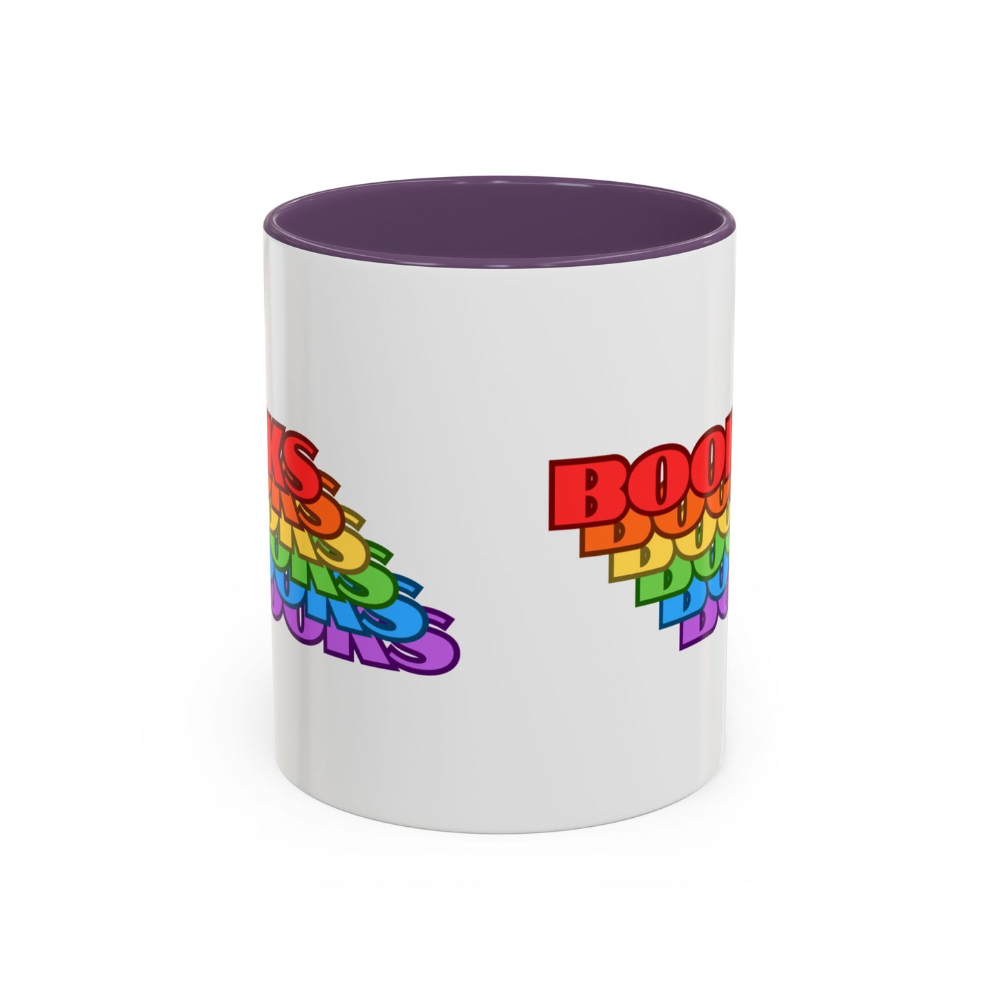 Books Rainbow Accent Mug