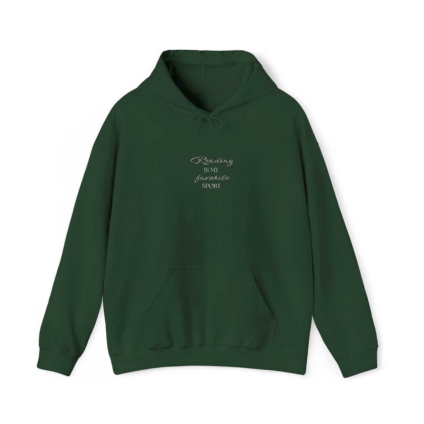 Reading Is My Favorite Sport White Font Hoodie