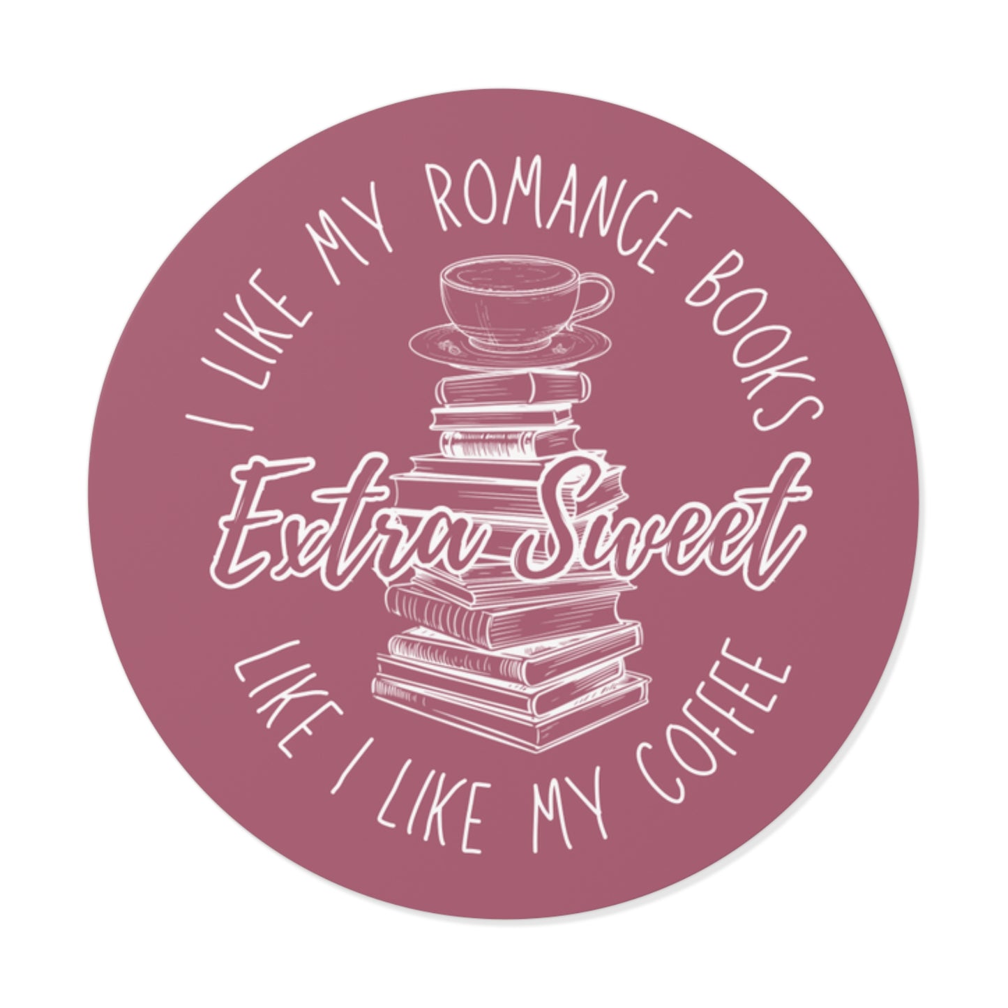 Extra Sweet Coffee & Books Sticker