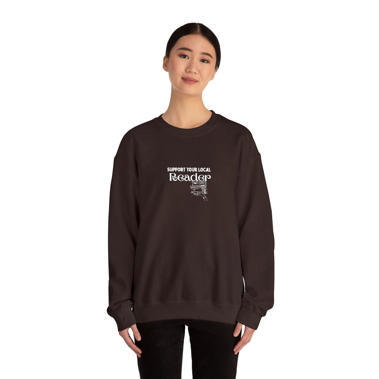 Support Your Local Reader Embroidered Crew