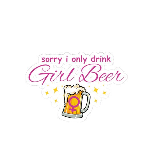 Girl Beer Pink Sticker