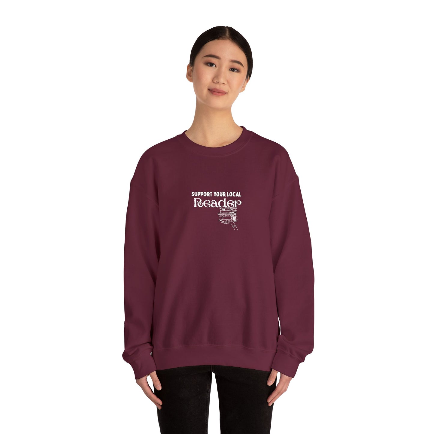 Support Your Local Reader Embroidered Crew