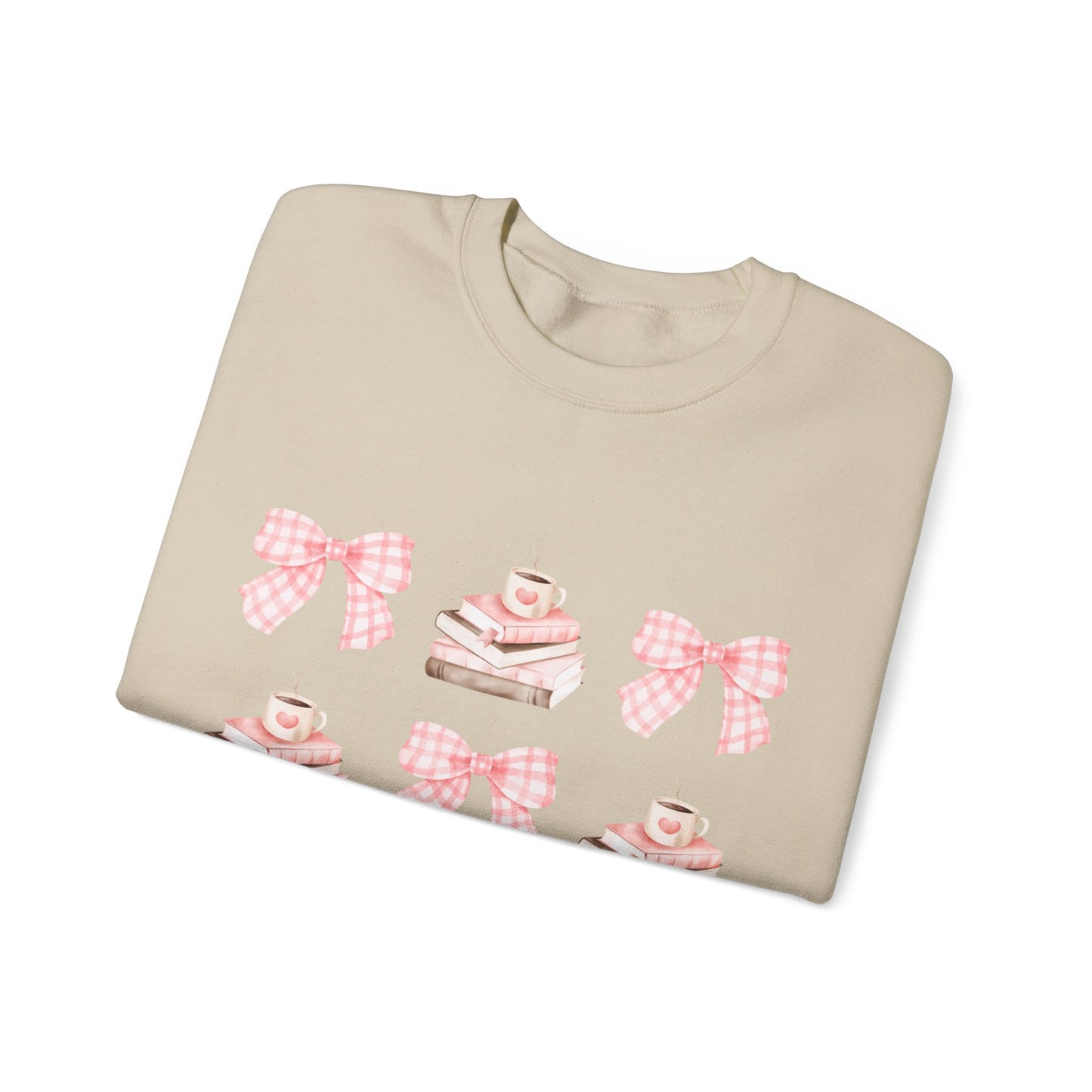 Pink Bookish Bows Crew