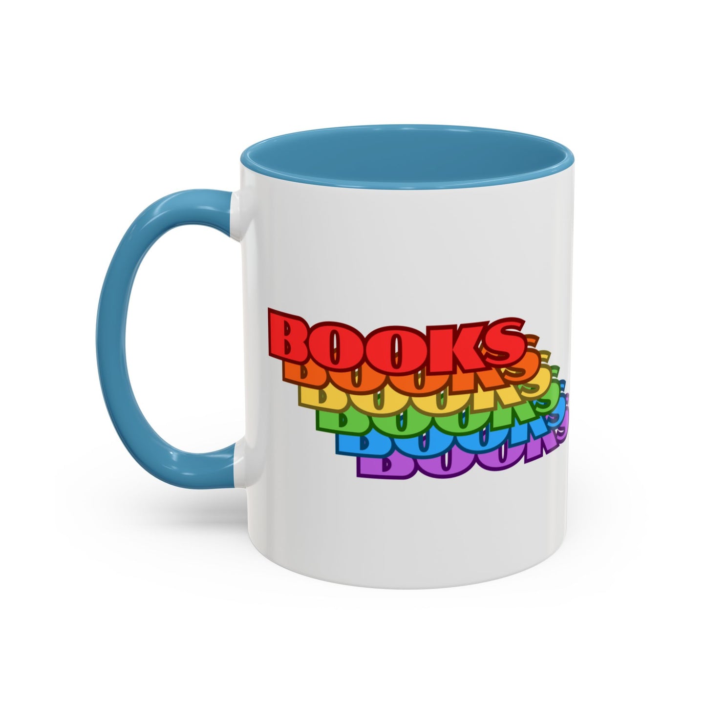 Books Rainbow Accent Mug