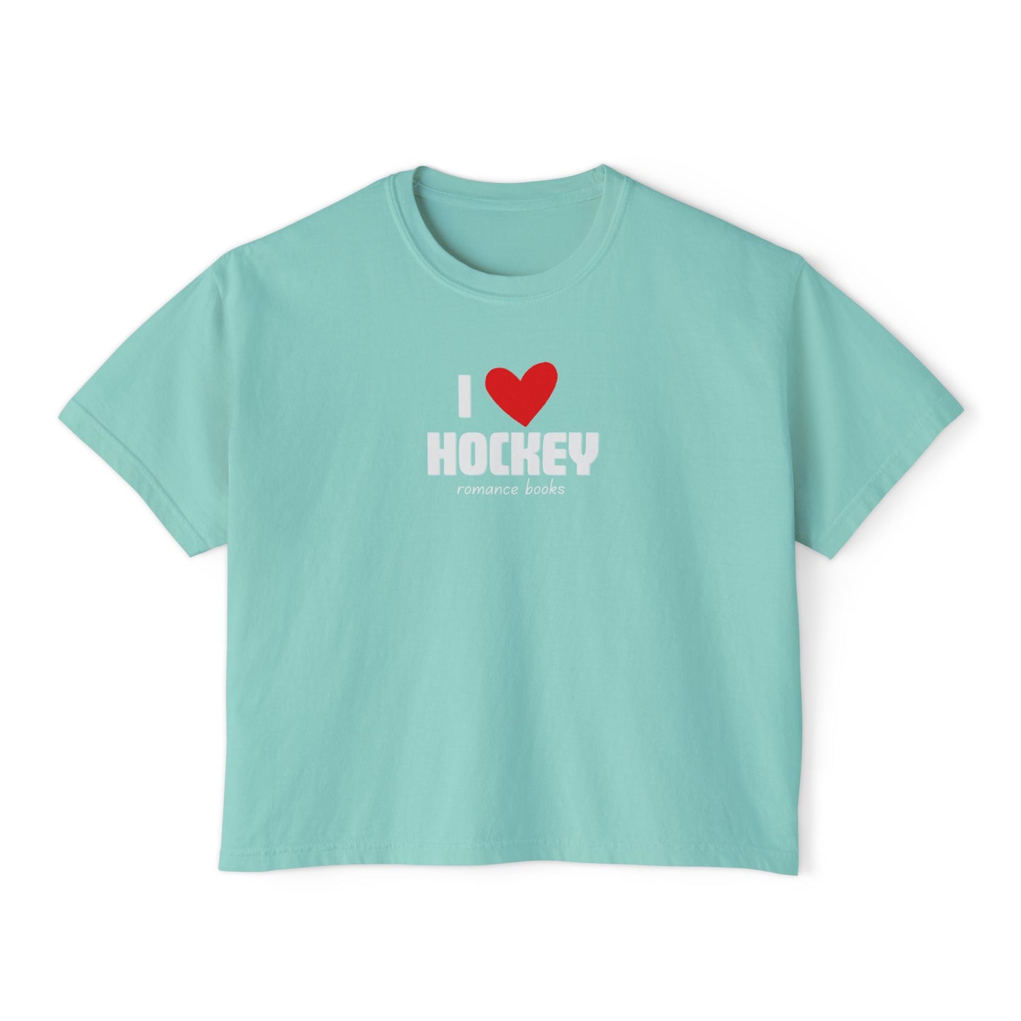 I Heart Hockey Boxy Crop Tee