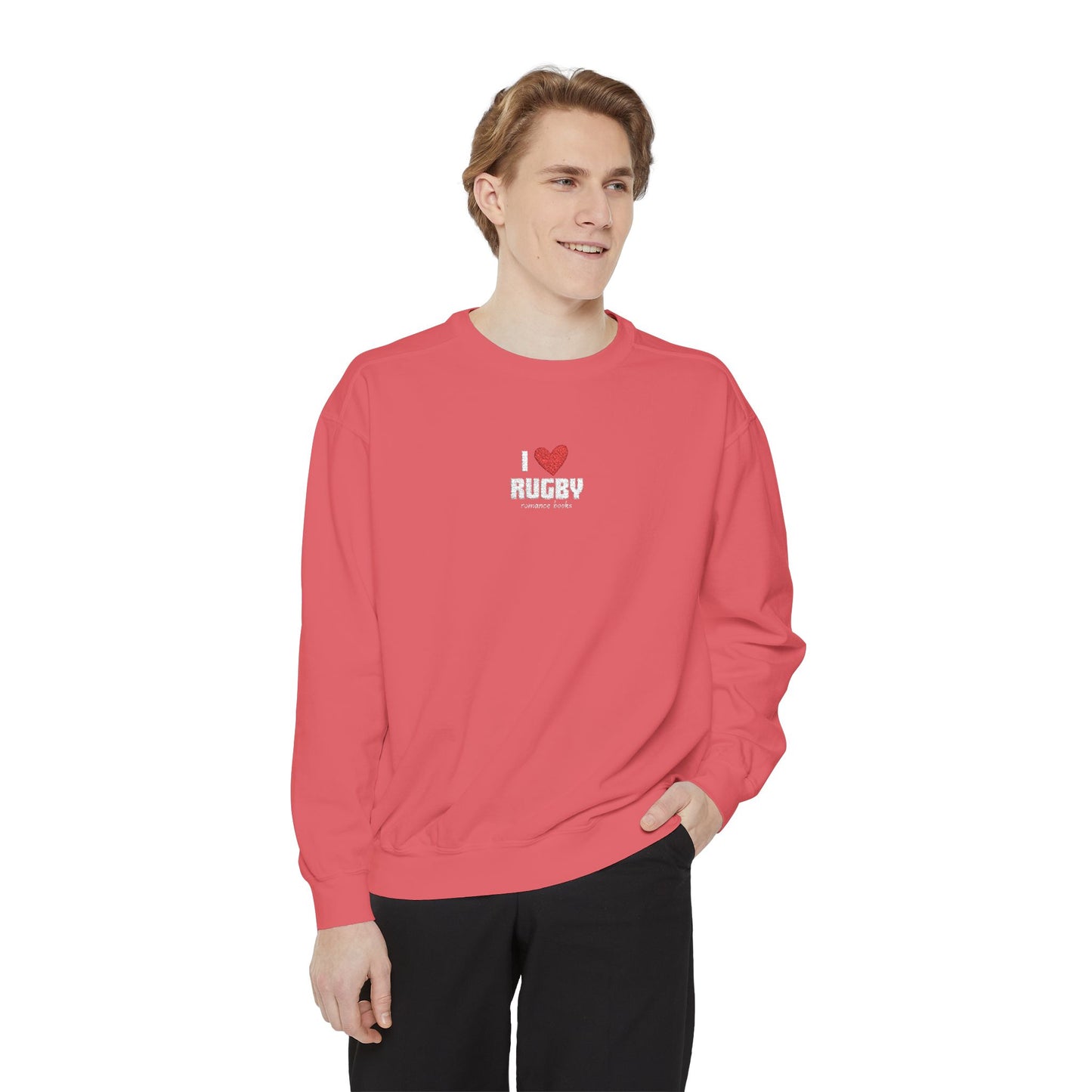 I Heart Rugby Embroidered Crewneck