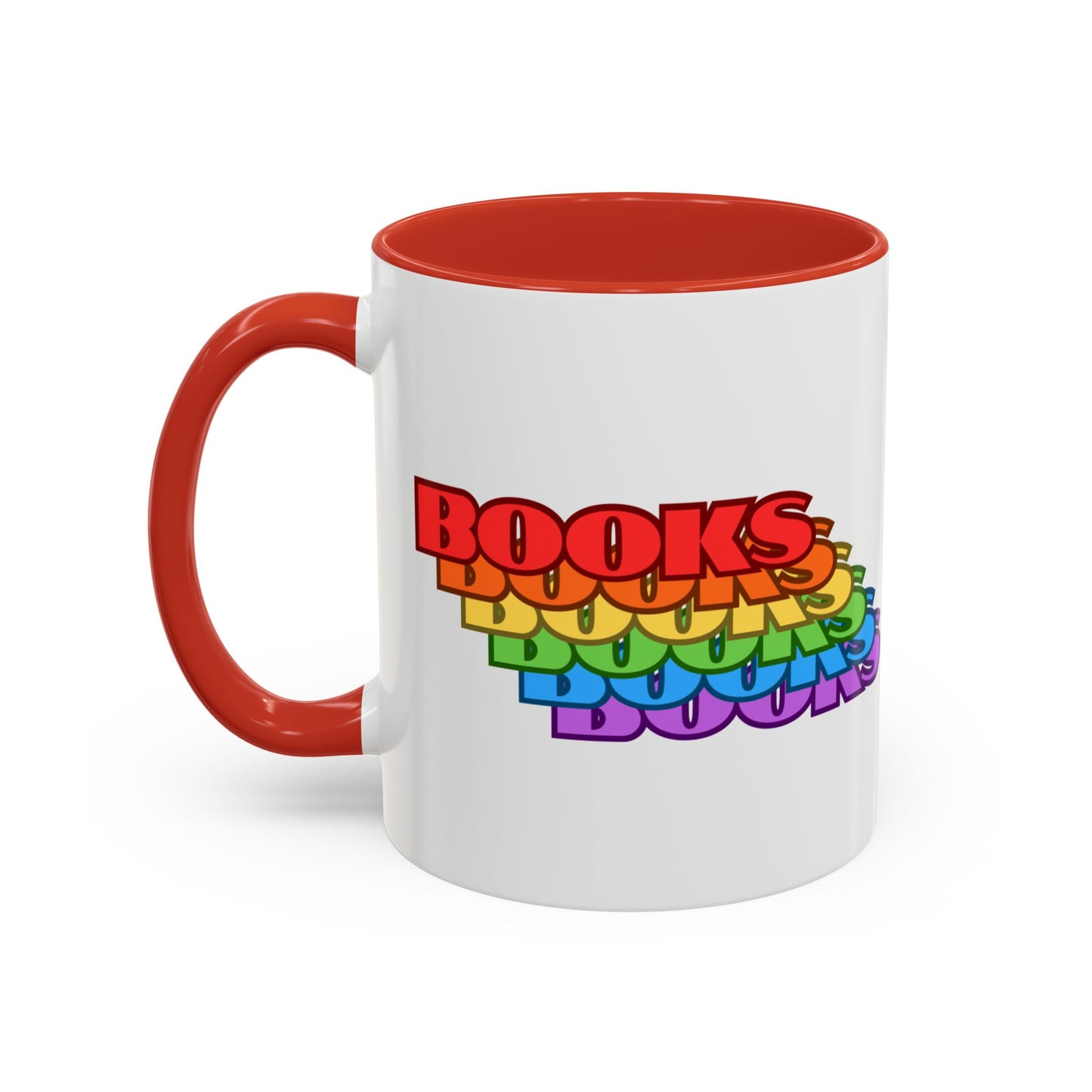 Books Rainbow Accent Mug