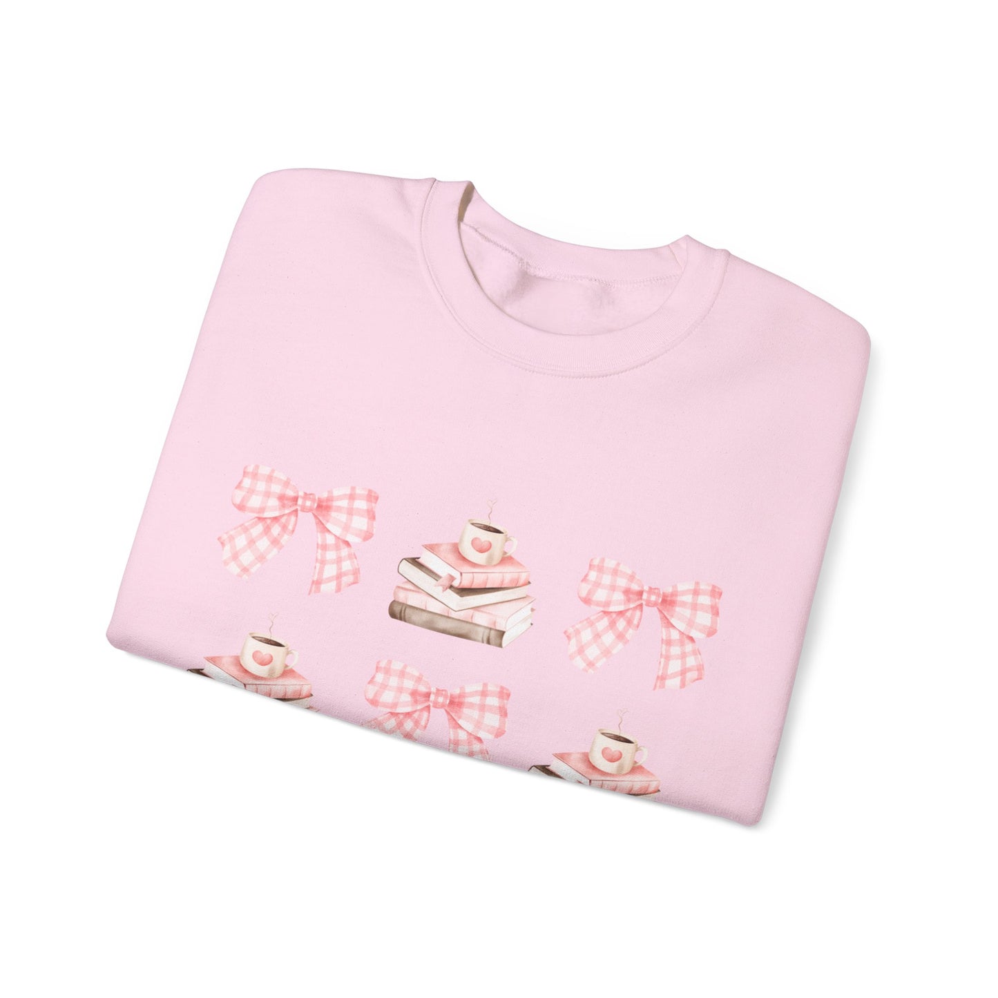 Pink Bookish Bows Crew