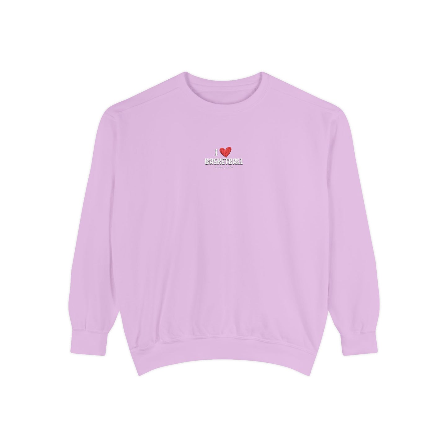 I Heart Basketball Embroidered Crewneck