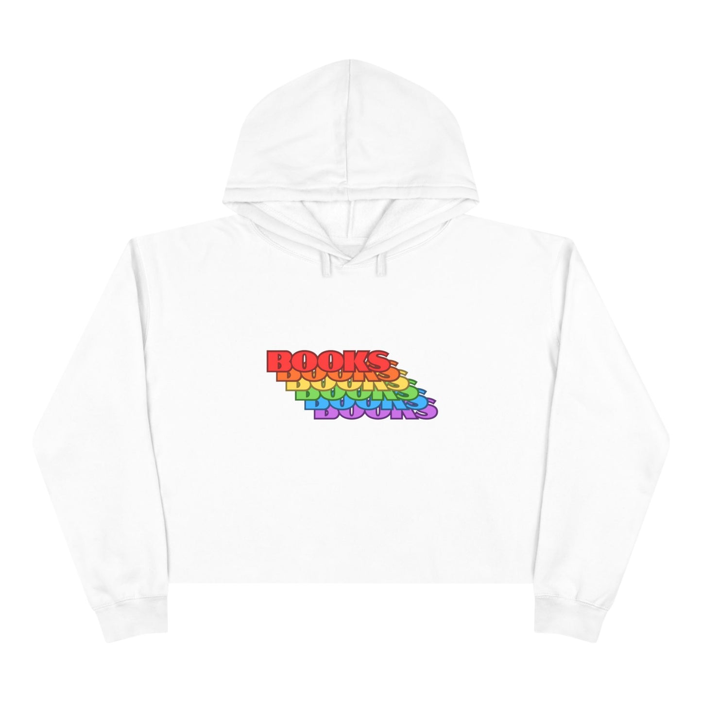 Rainbow Books Crop Hoodie