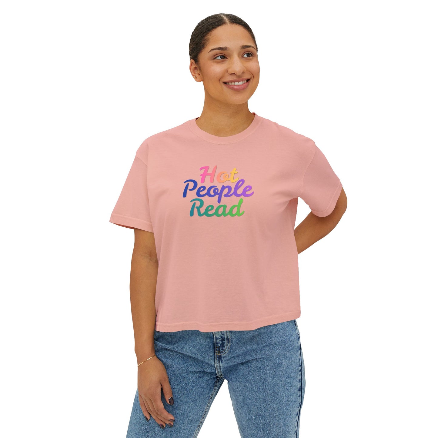 Hot People Read Cropped Tee