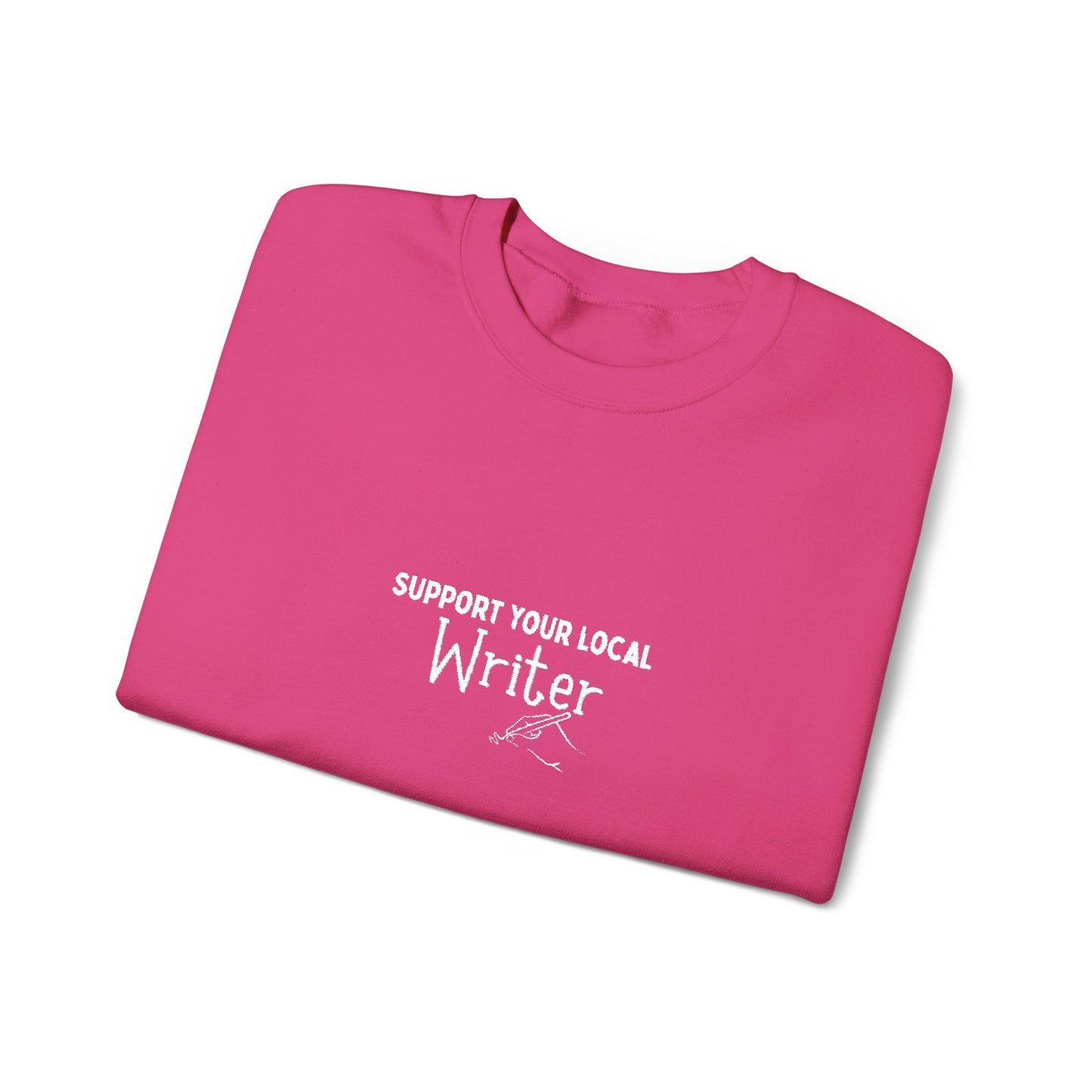 Support Your Local Writer Embroidered Crew