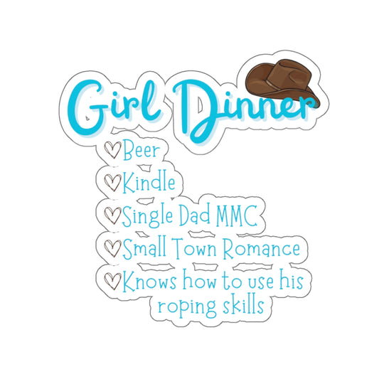 Girl Dinner Blue Sticker