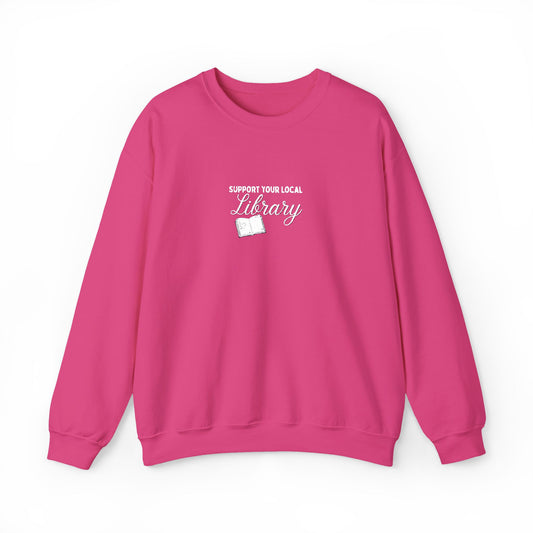 Support Your Local Library Crew Embroidered
