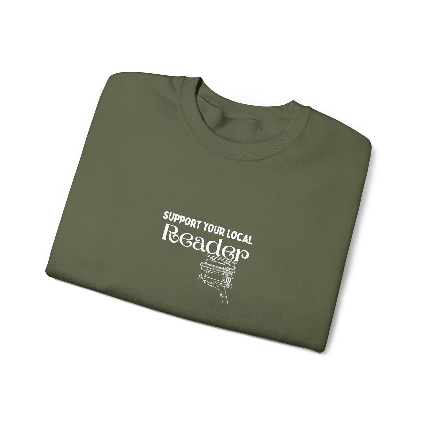 Support Your Local Reader Embroidered Crew