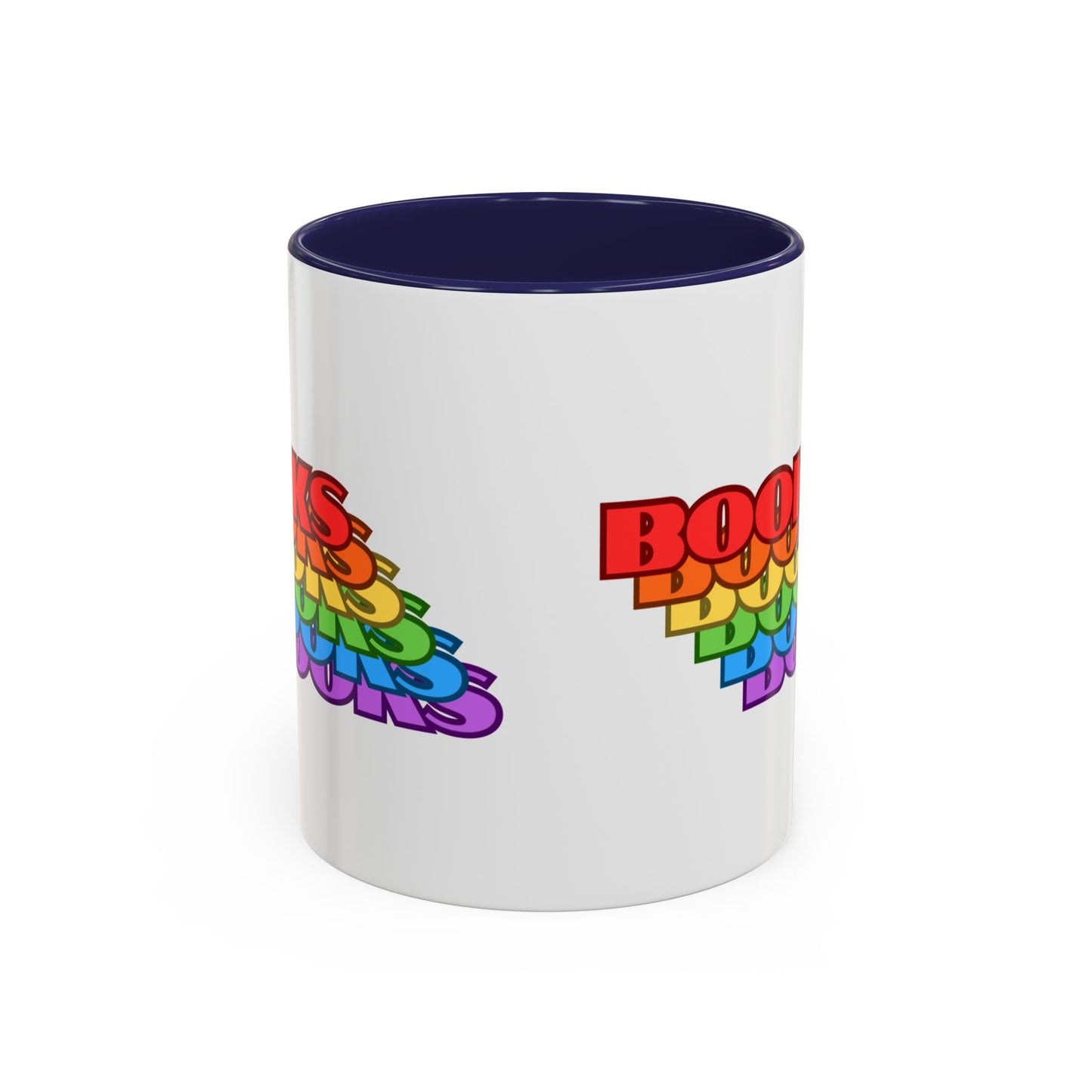 Books Rainbow Accent Mug