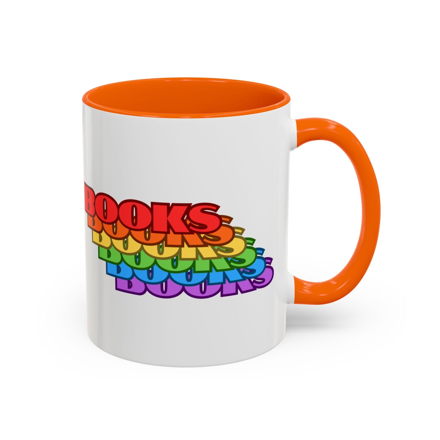 Books Rainbow Accent Mug