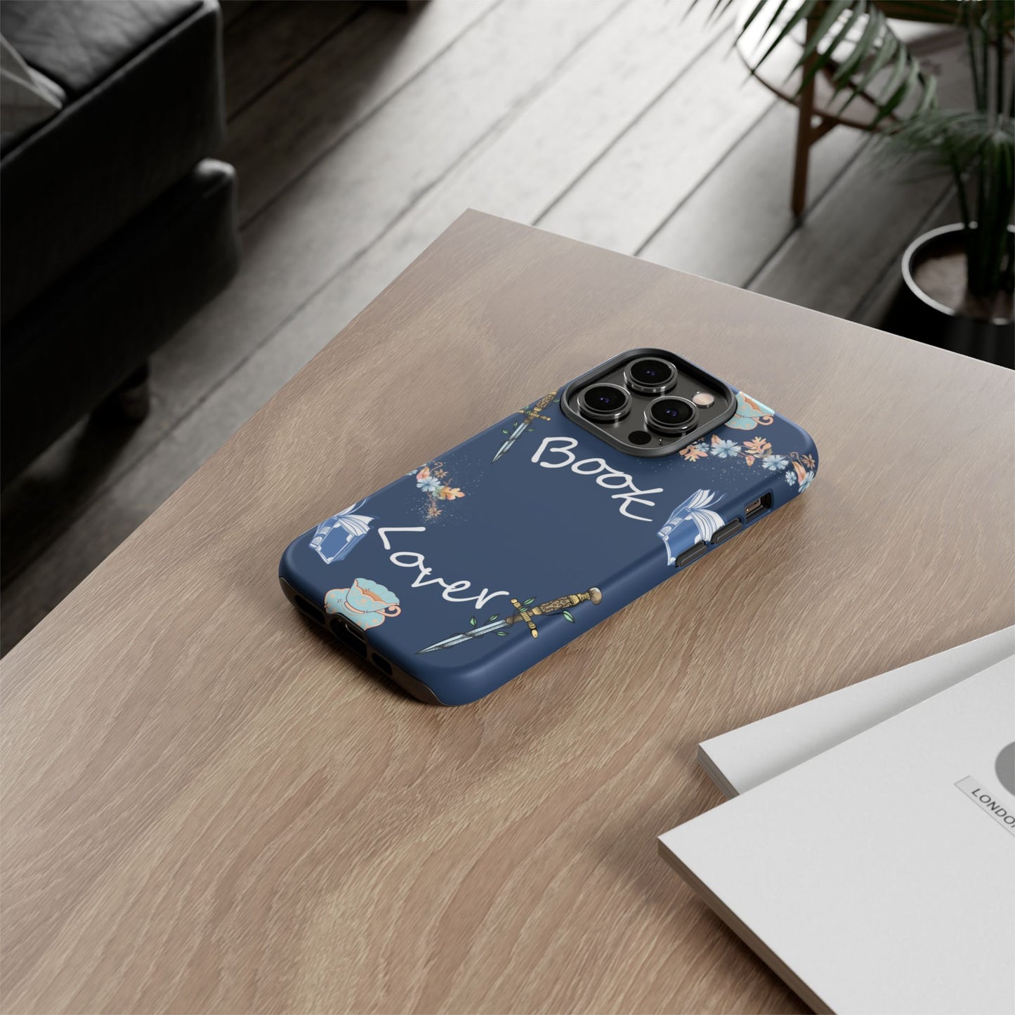 Book Lover Navy Phone Case