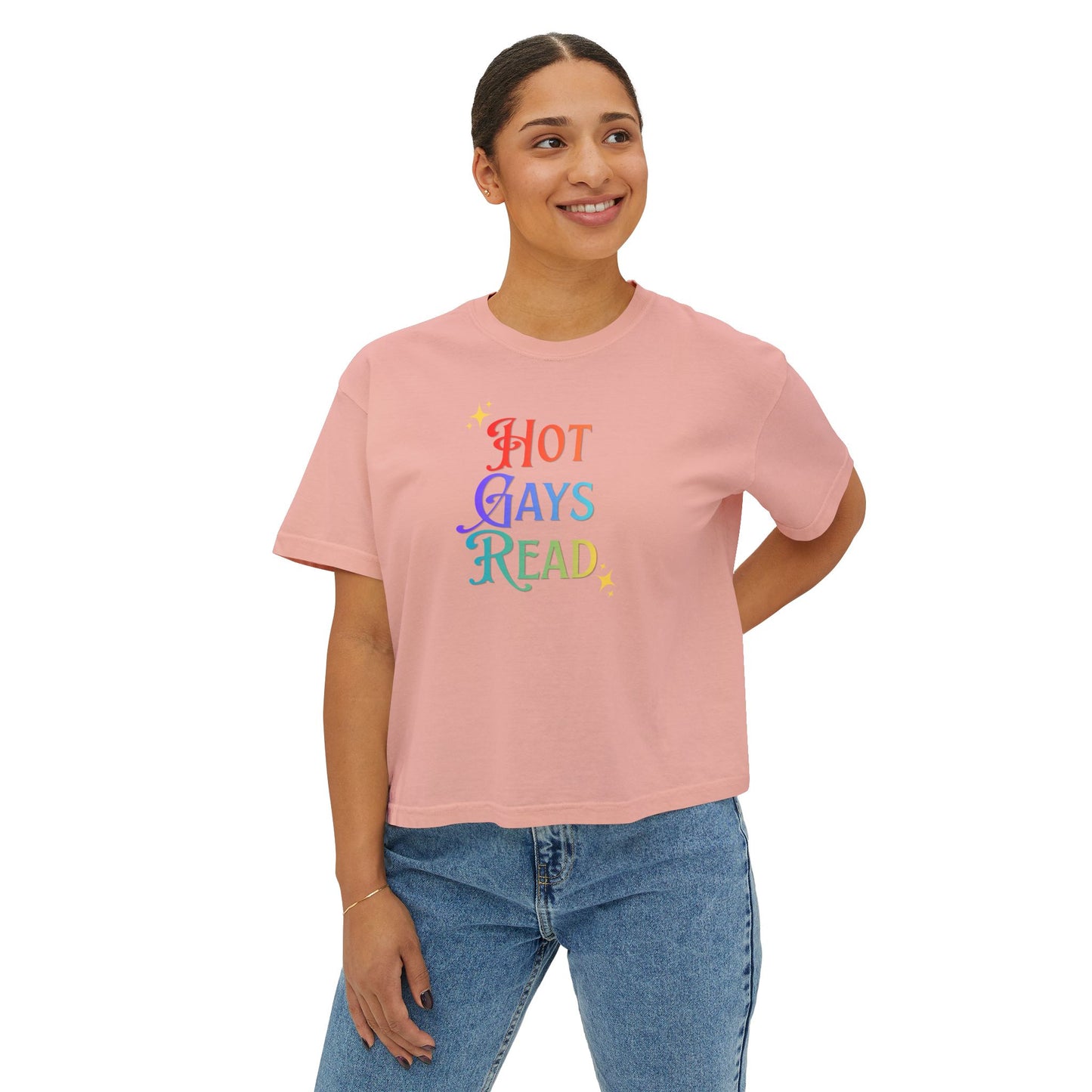 Hot Gays Read Cropped Tee