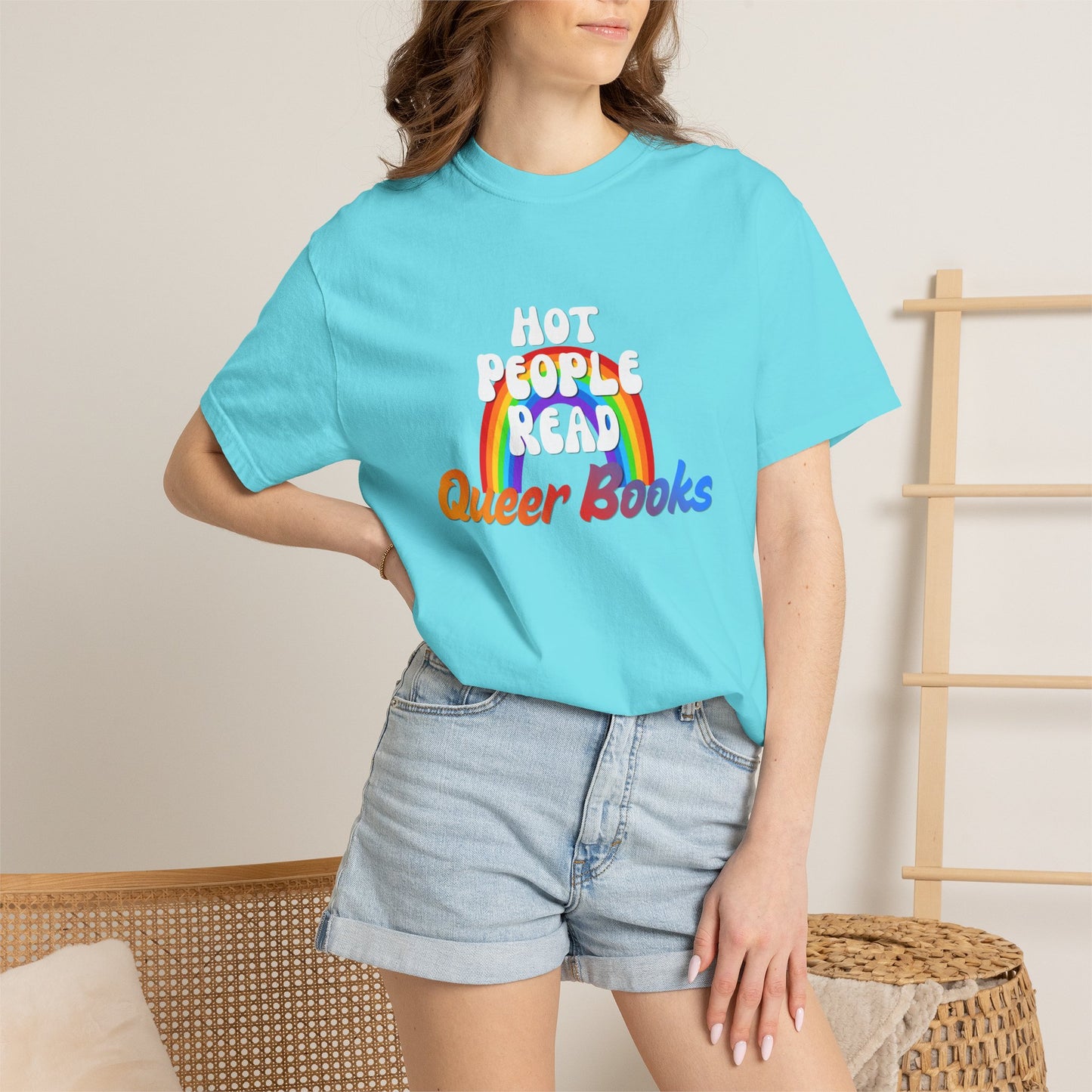 Read Queer Books Yellow to Blue Tee