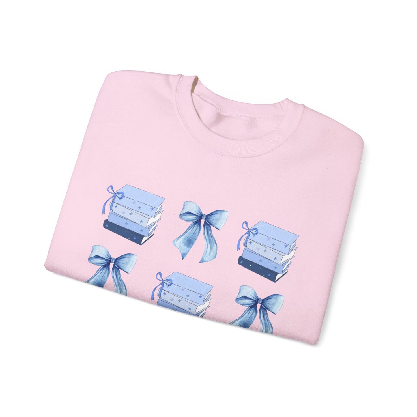 Blue Bookish Bows Crew