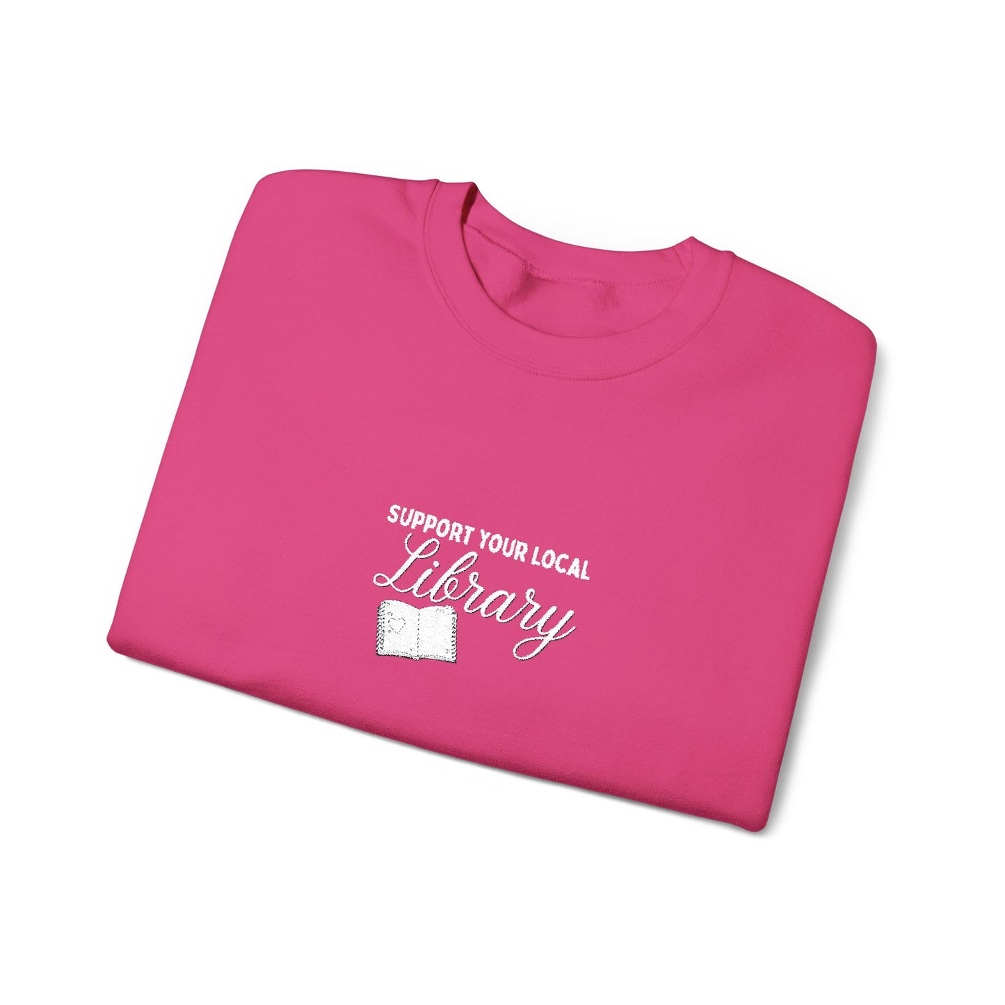 Support Your Local Library Crew Embroidered