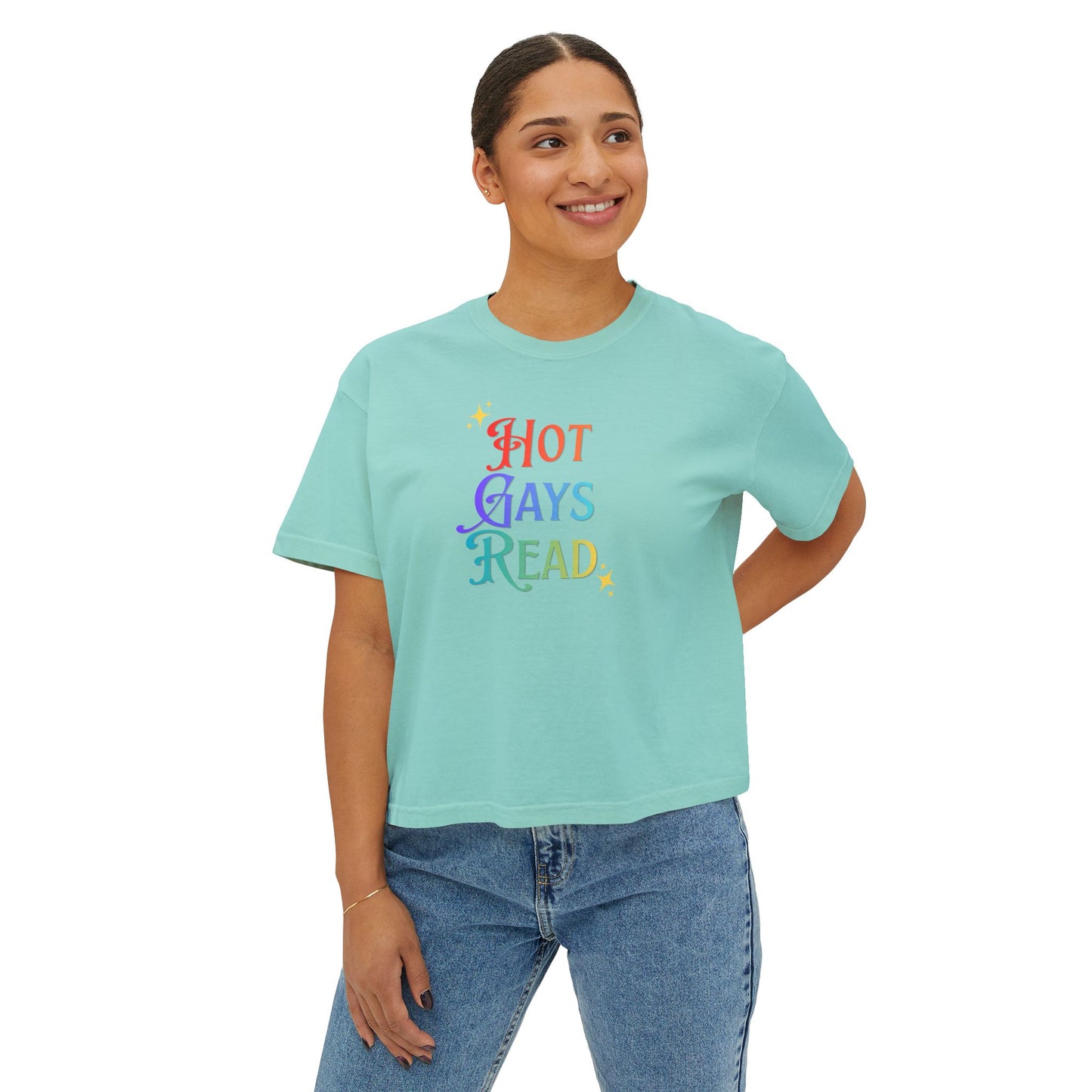 Hot Gays Read Cropped Tee