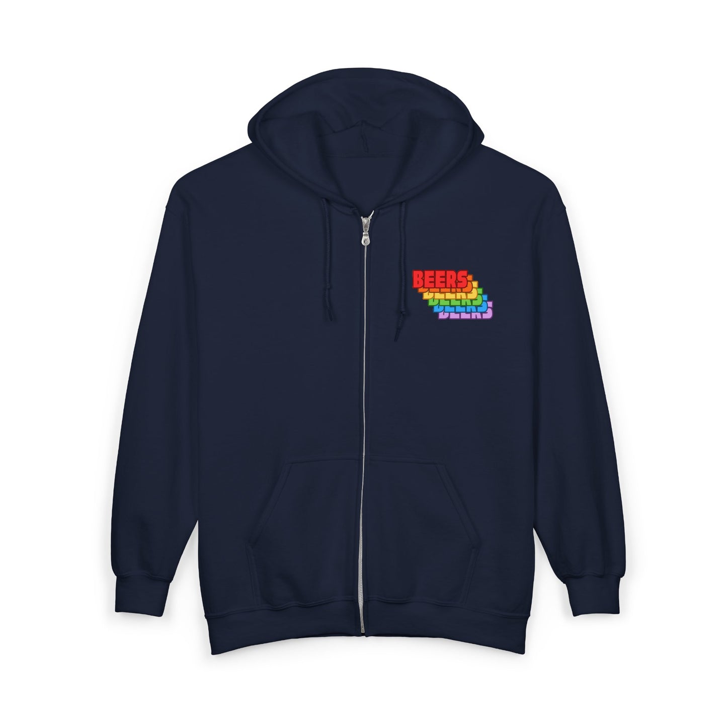 Rainbow 'BEERS' Zip Hoodie