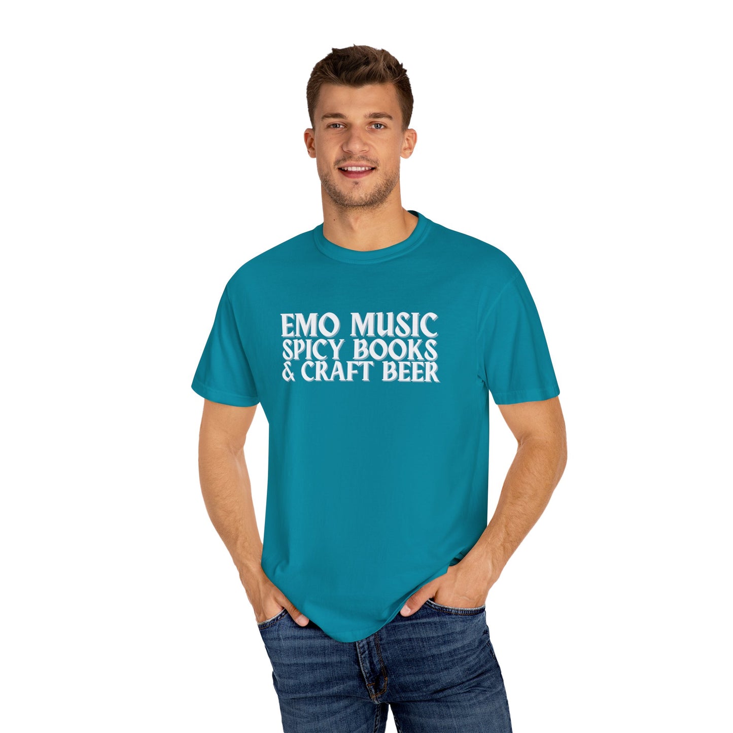 Emo Music, Spicy Books & Craft Beer Tee
