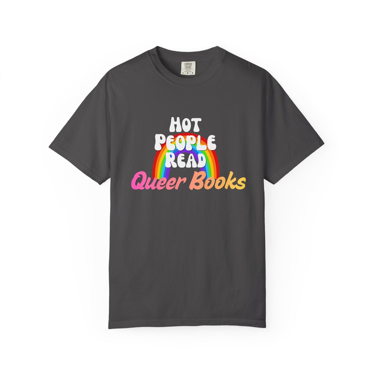 Read Queer Books Pink to Yellow Tee