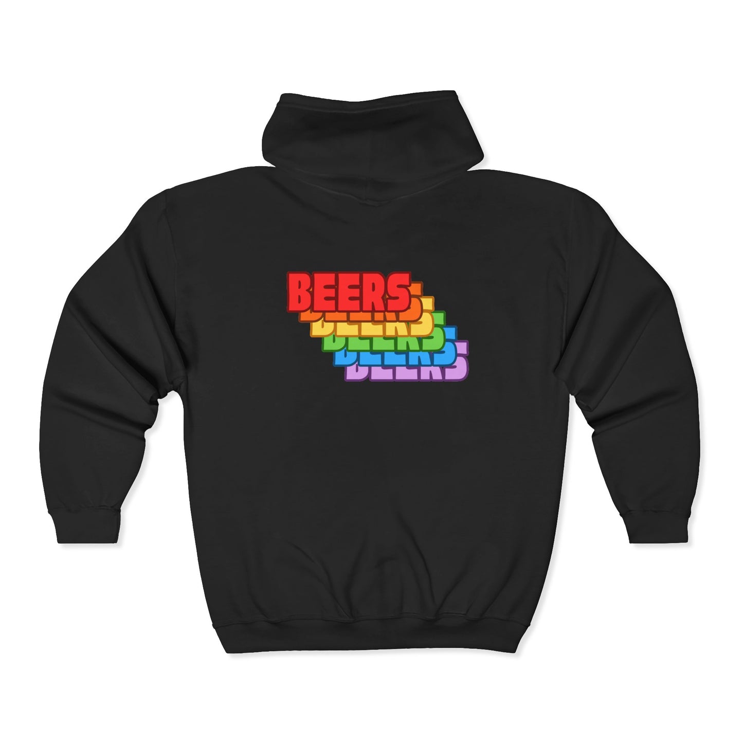 Rainbow 'BEERS' Zip Hoodie