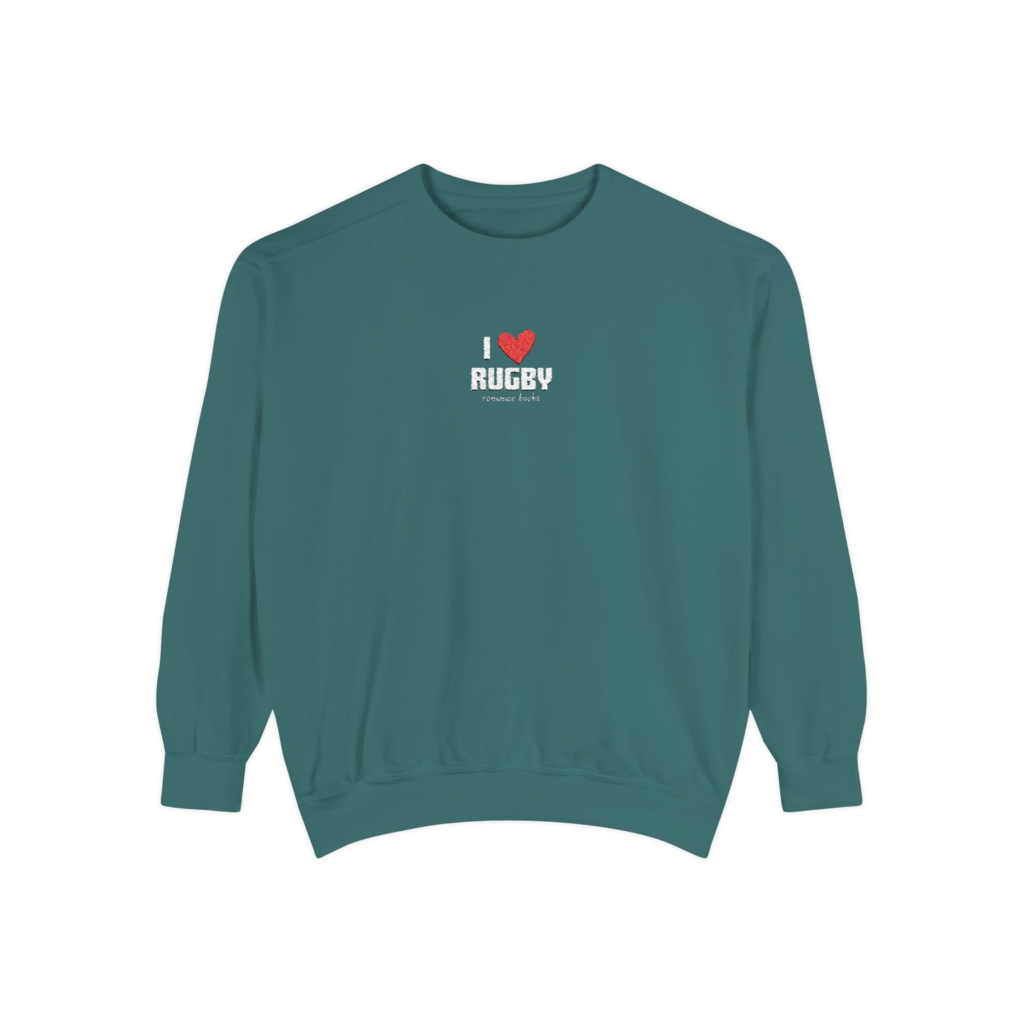 I Heart Rugby Embroidered Crewneck