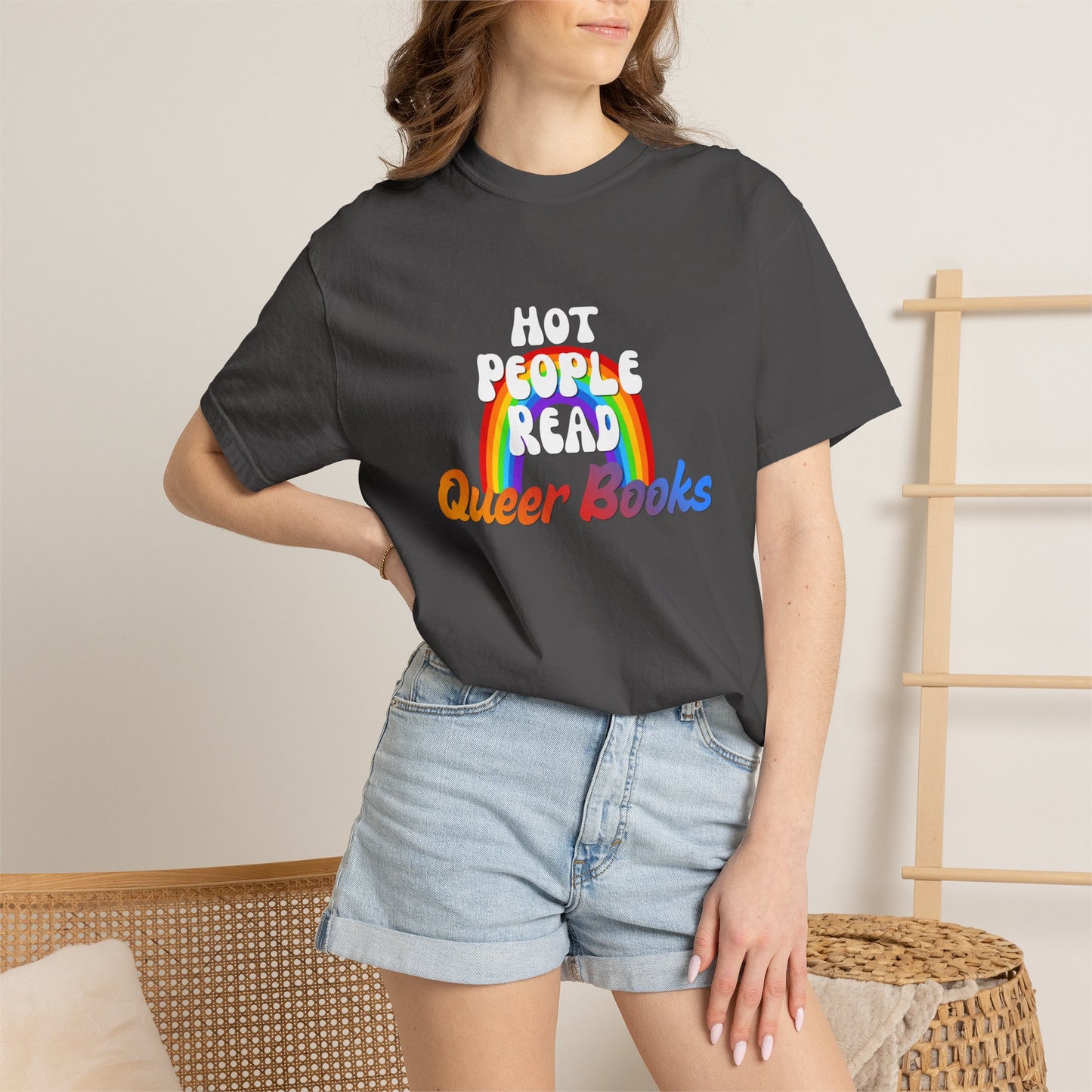 Read Queer Books Yellow to Blue Tee