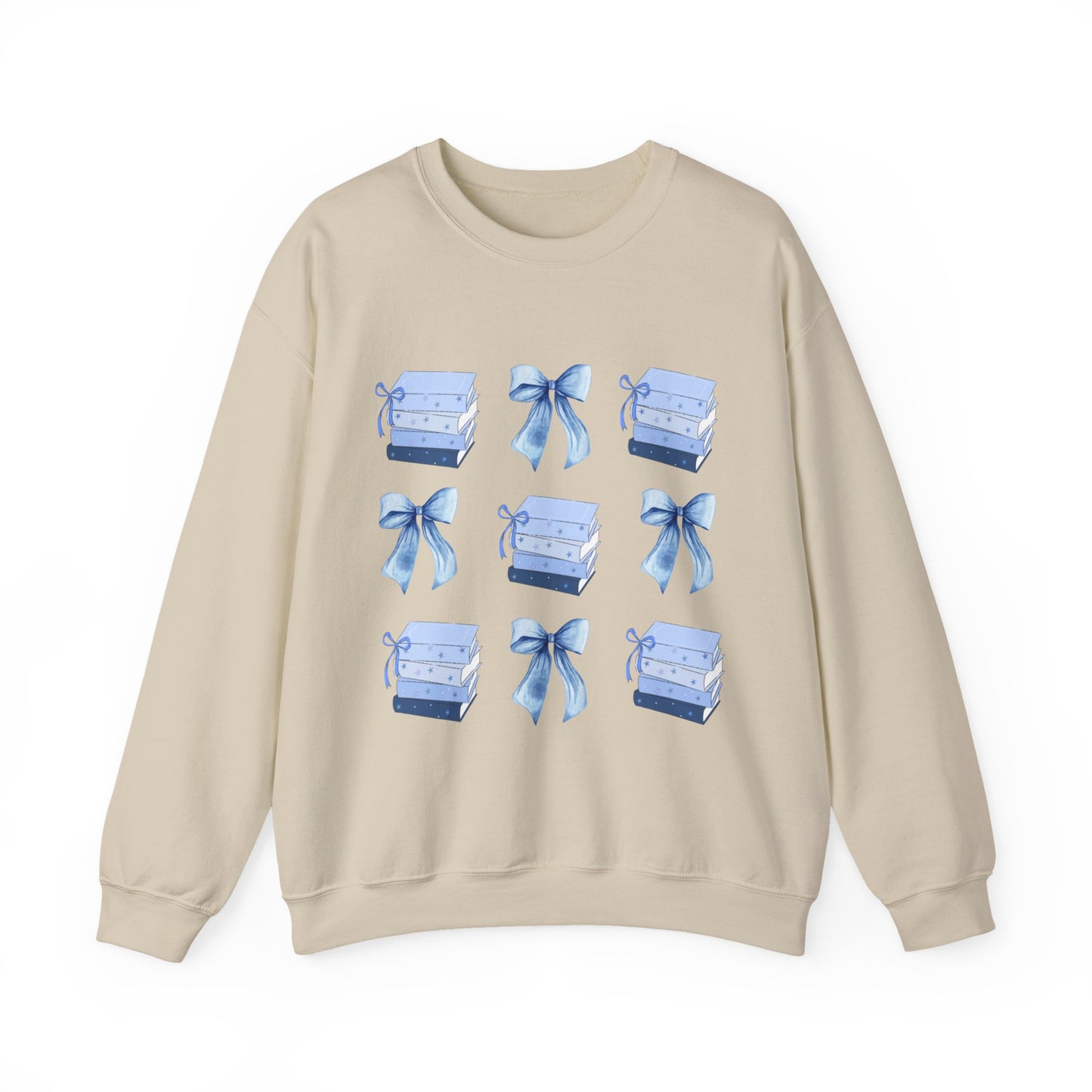 Blue Bookish Bows Crew