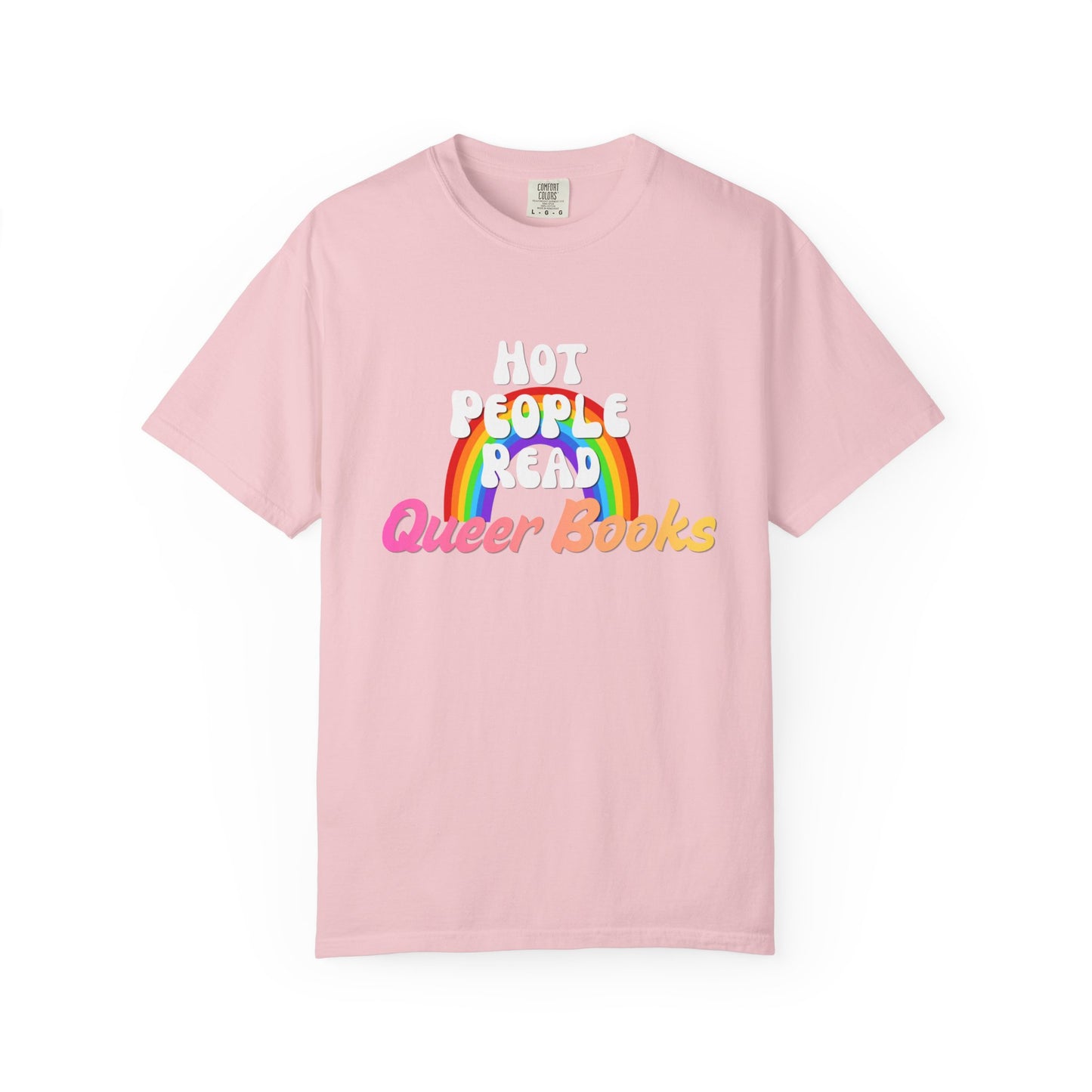 Read Queer Books Pink to Yellow Tee