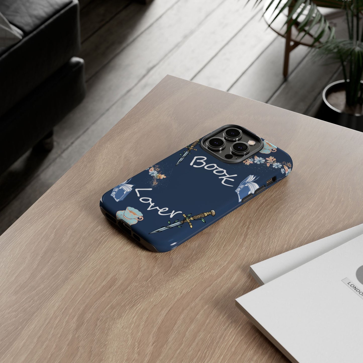 Book Lover Navy Phone Case