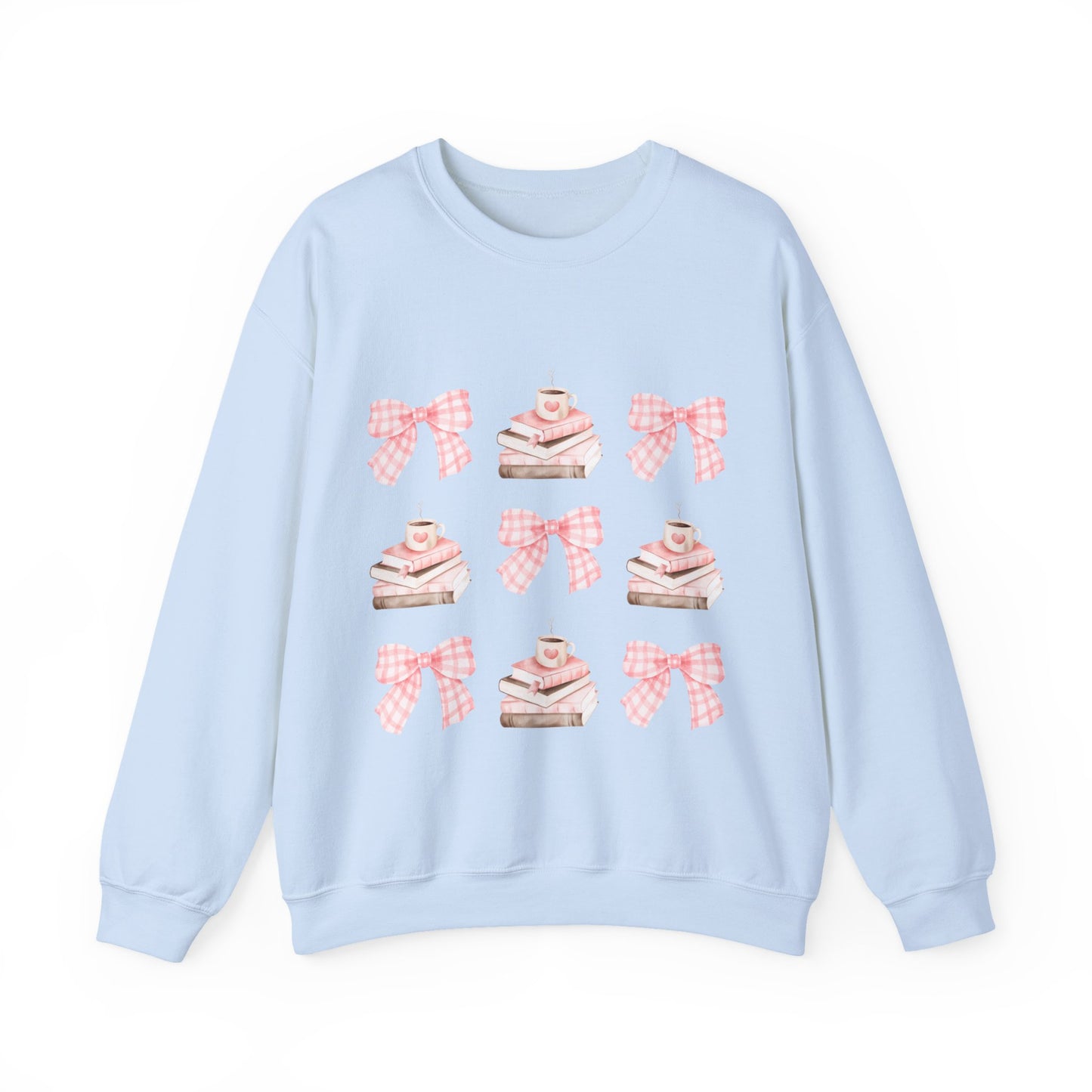 Pink Bookish Bows Crew