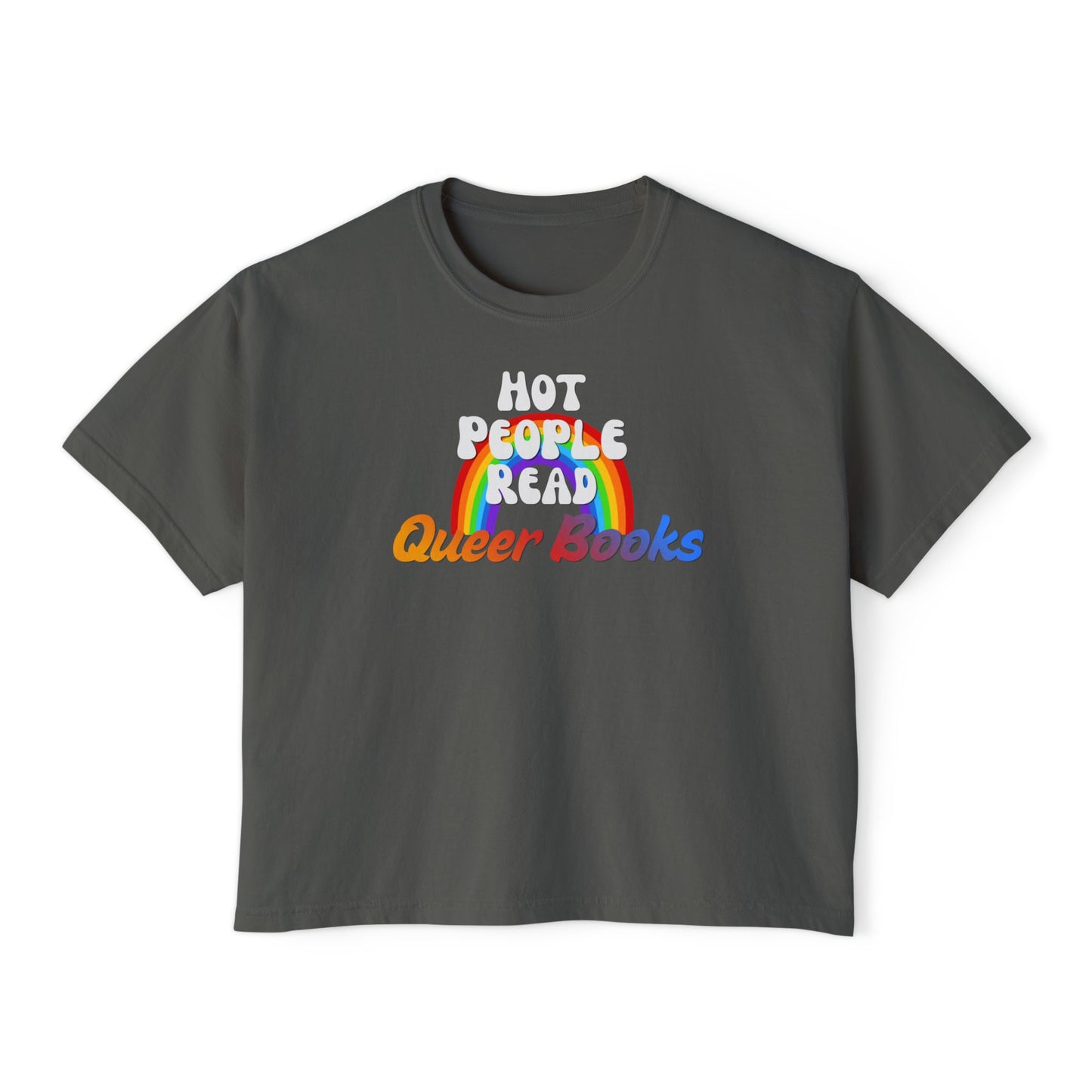 Read Queer Books Yellow to Blue Cropped Tee