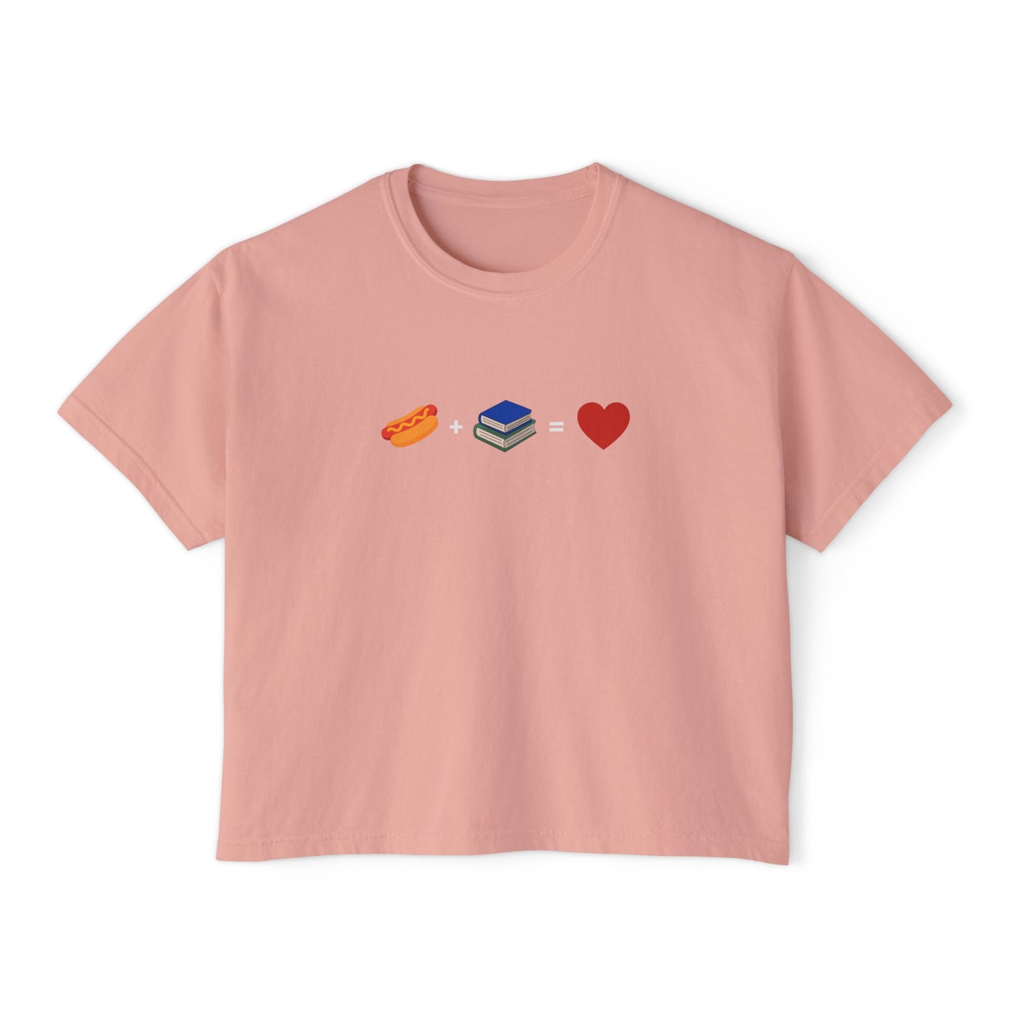 Bookish Hot Dog Cropped Tee