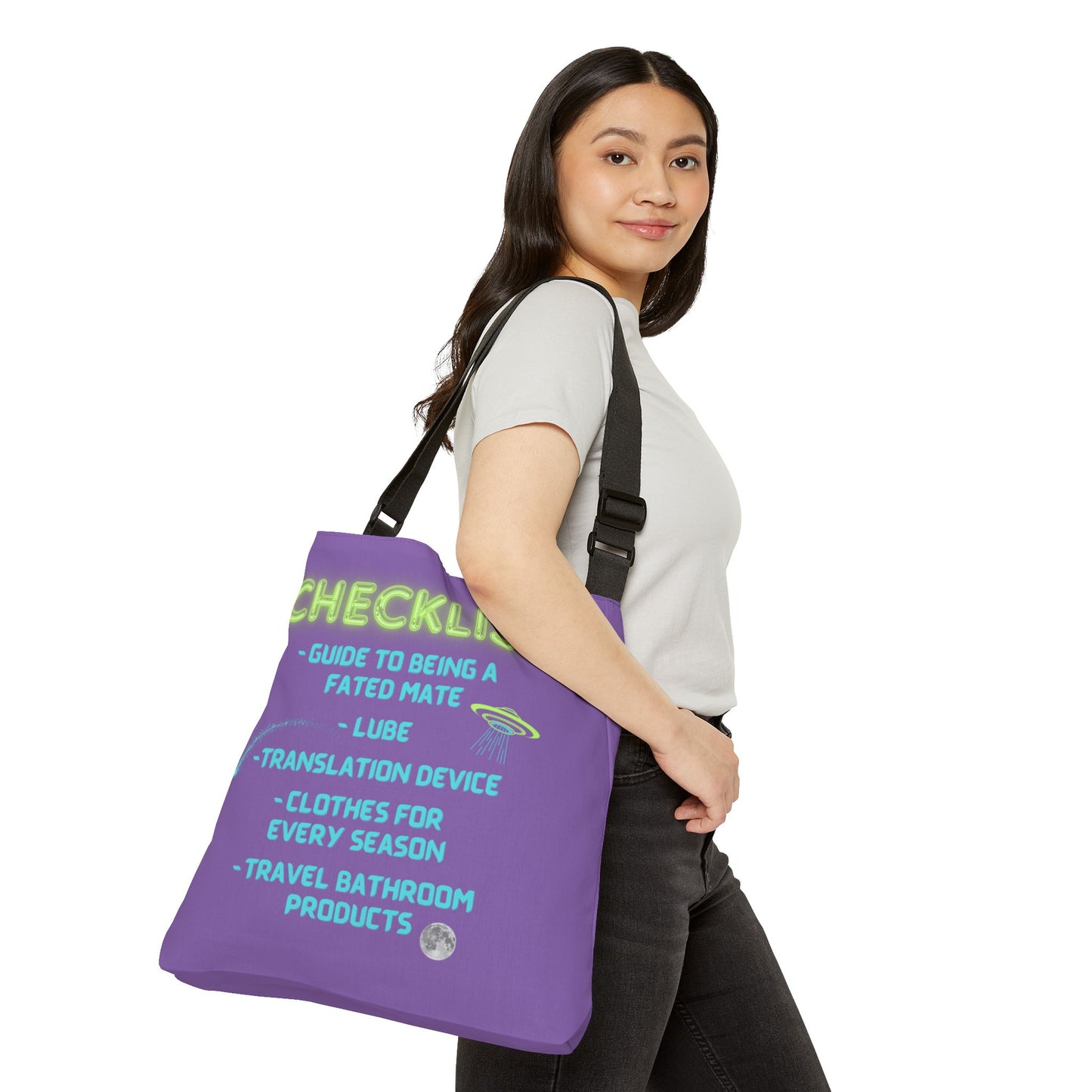Alien Invasion Tote Bag Purple