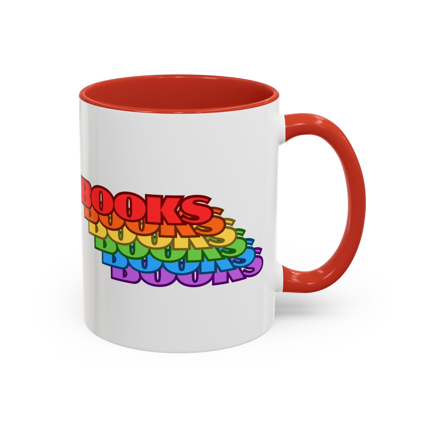 Books Rainbow Accent Mug