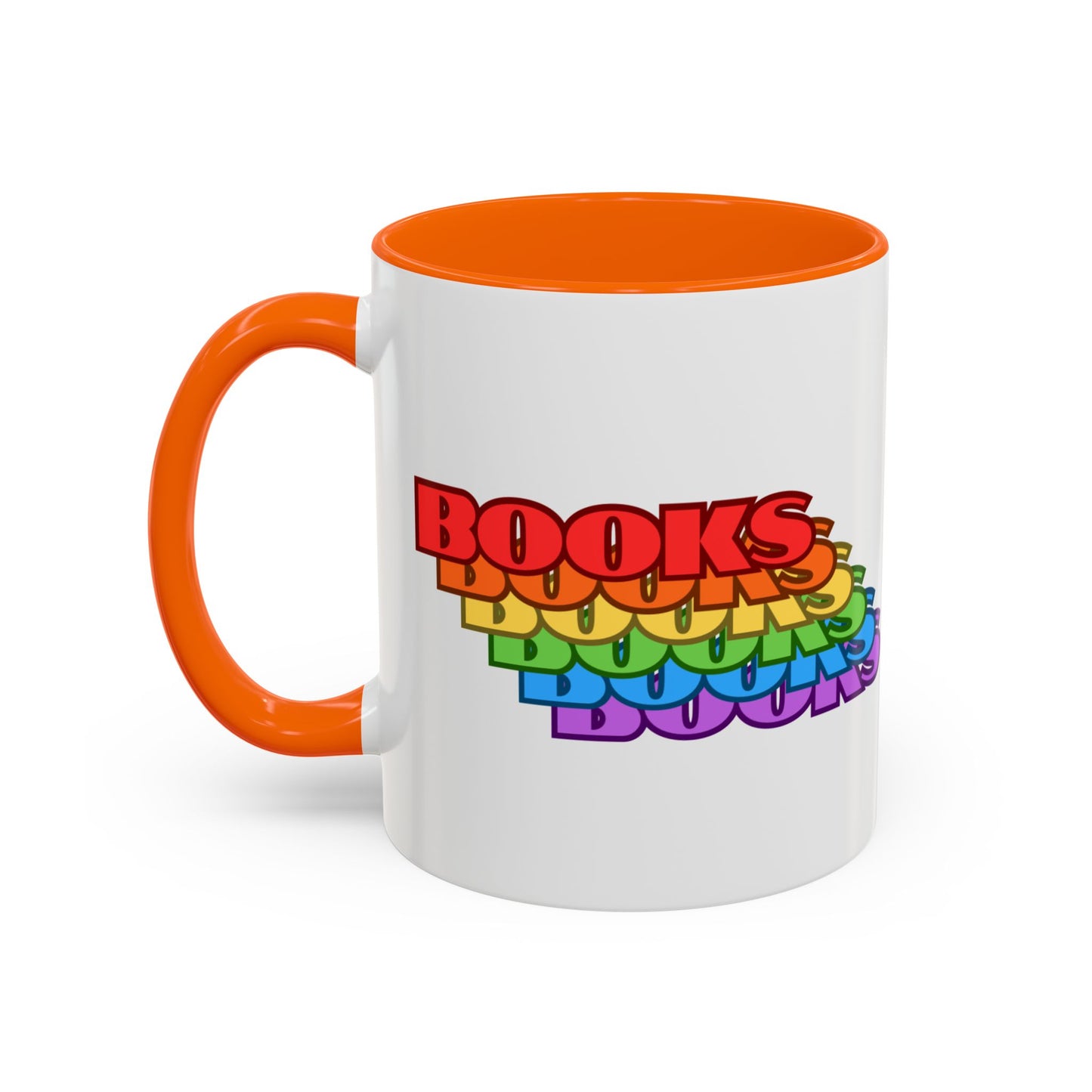 Books Rainbow Accent Mug