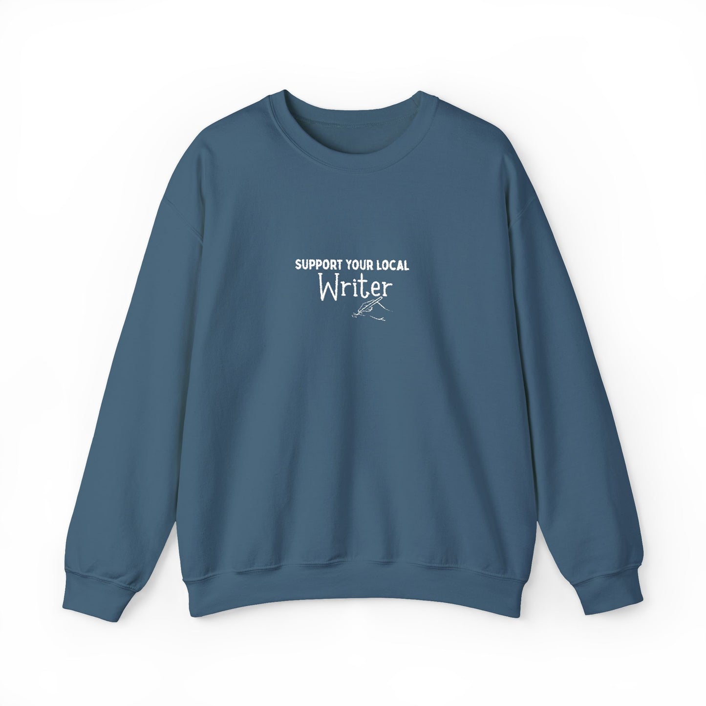 Support Your Local Writer Embroidered Crew