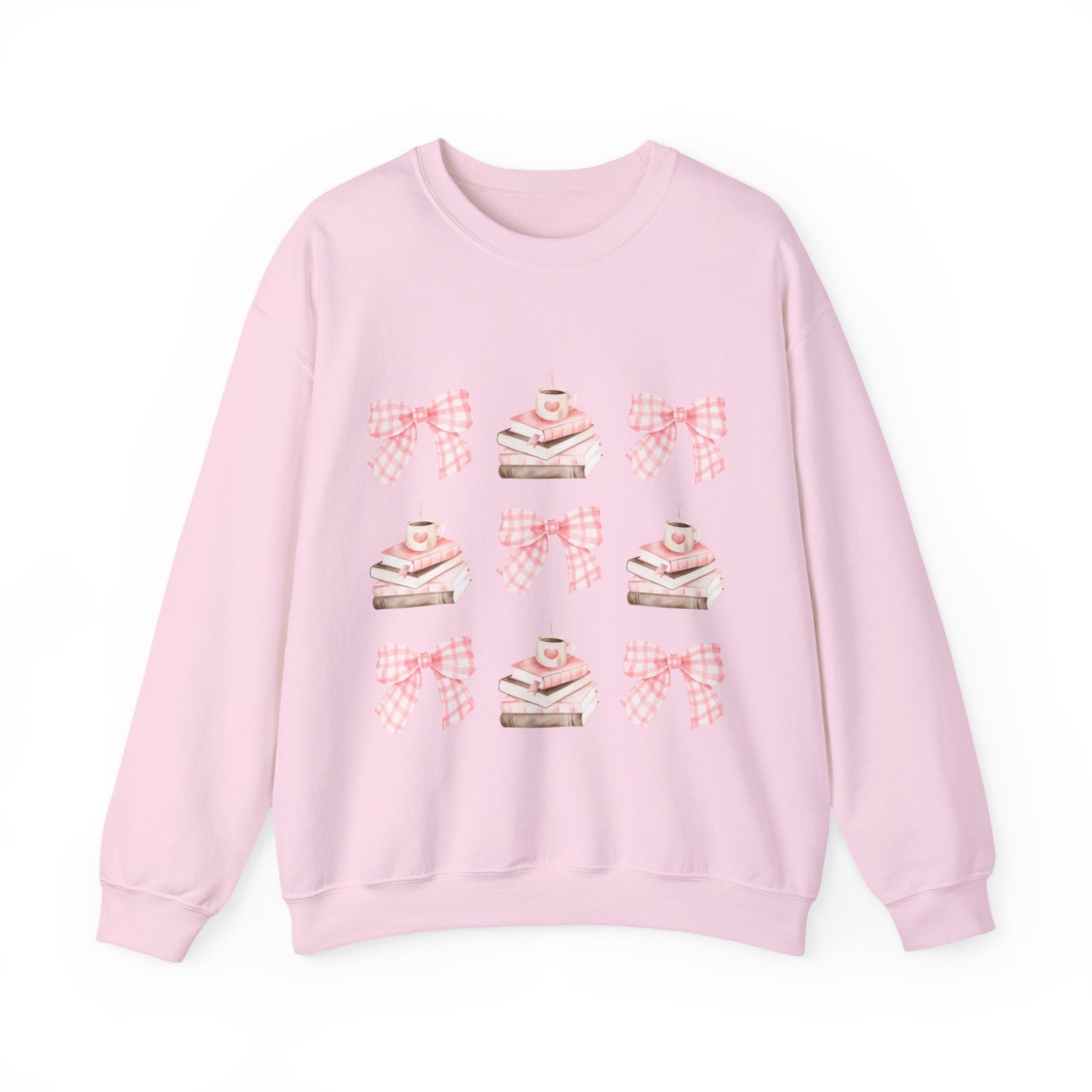 Pink Bookish Bows Crew