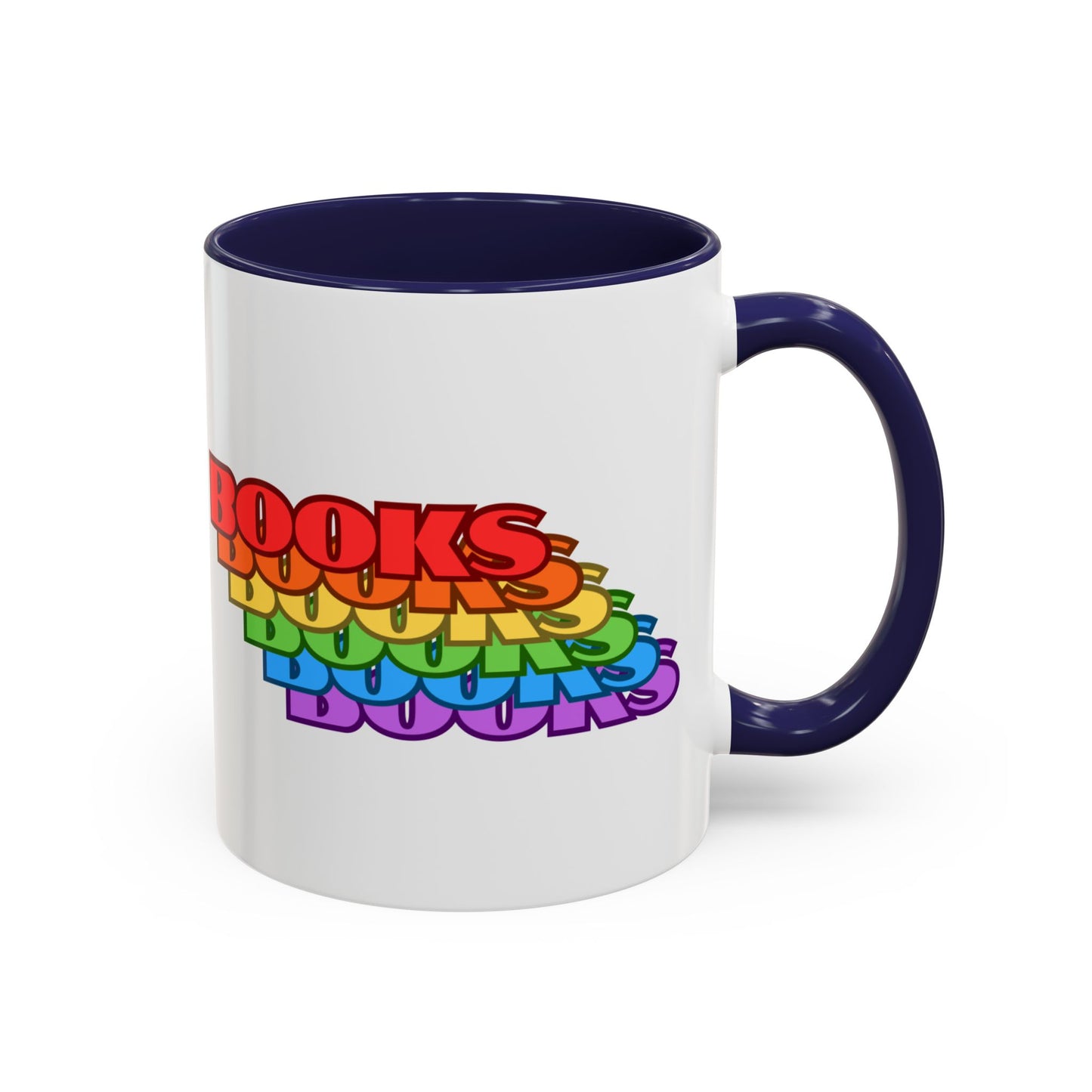 Books Rainbow Accent Mug