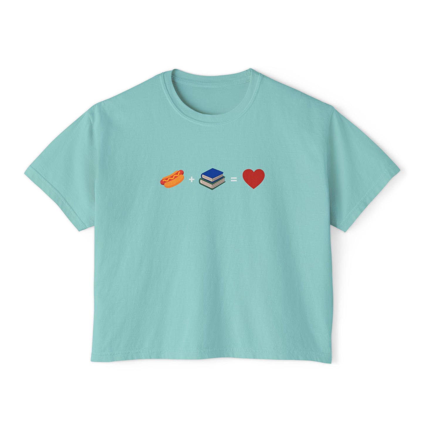 Bookish Hot Dog Cropped Tee